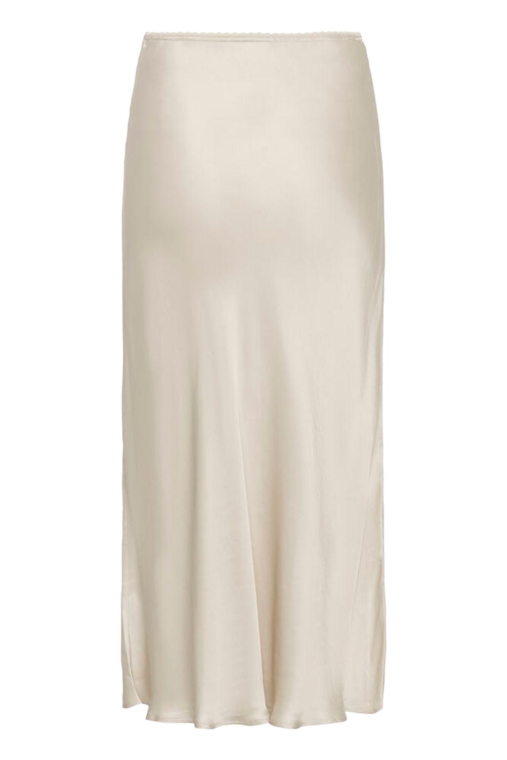 Lys-beige Part Two LaurinaPW Skjørt med rett passform og elegant design, vist på modell.