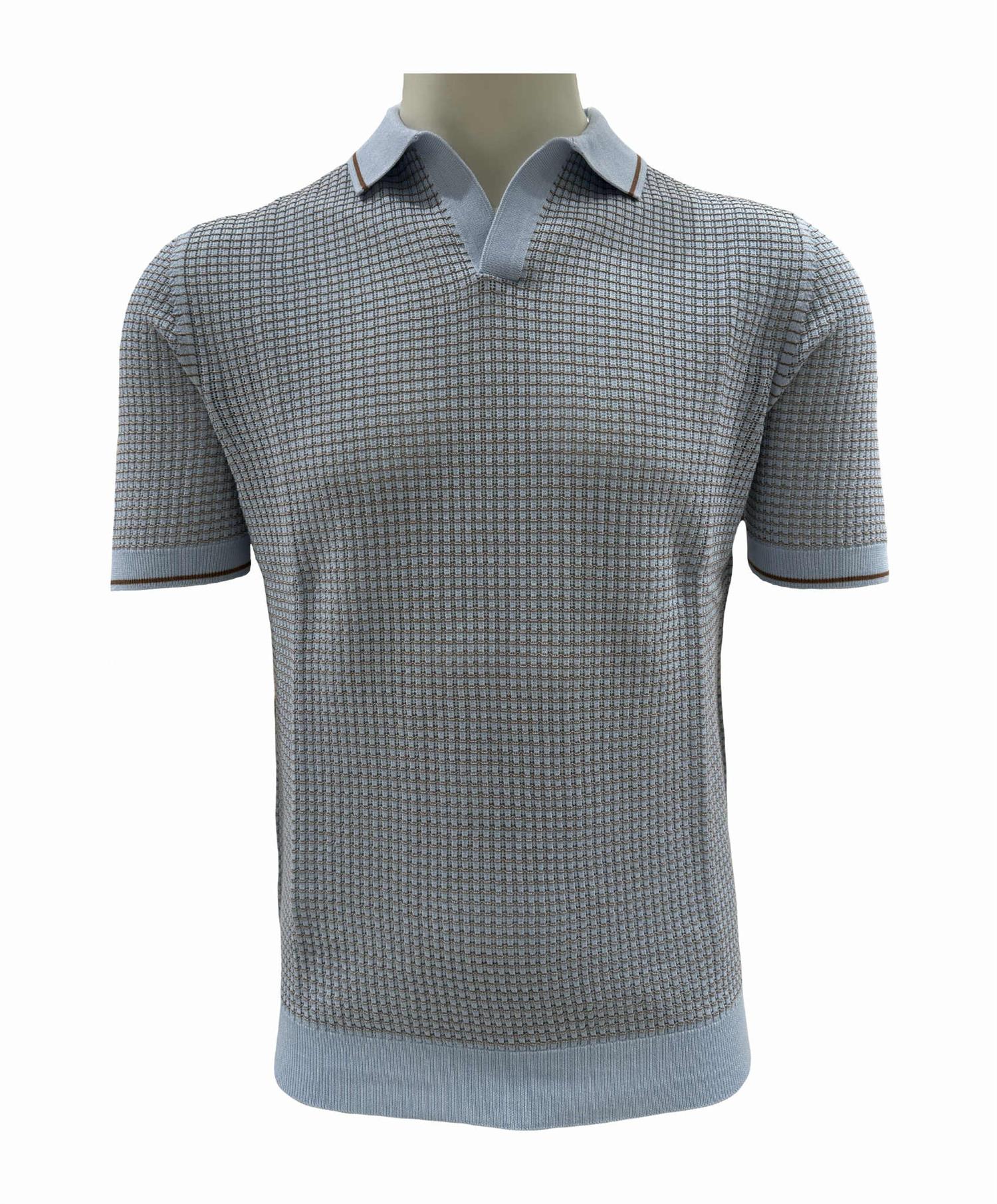 Gran Sasso Tennis T-Shirt Lys Blå Melert