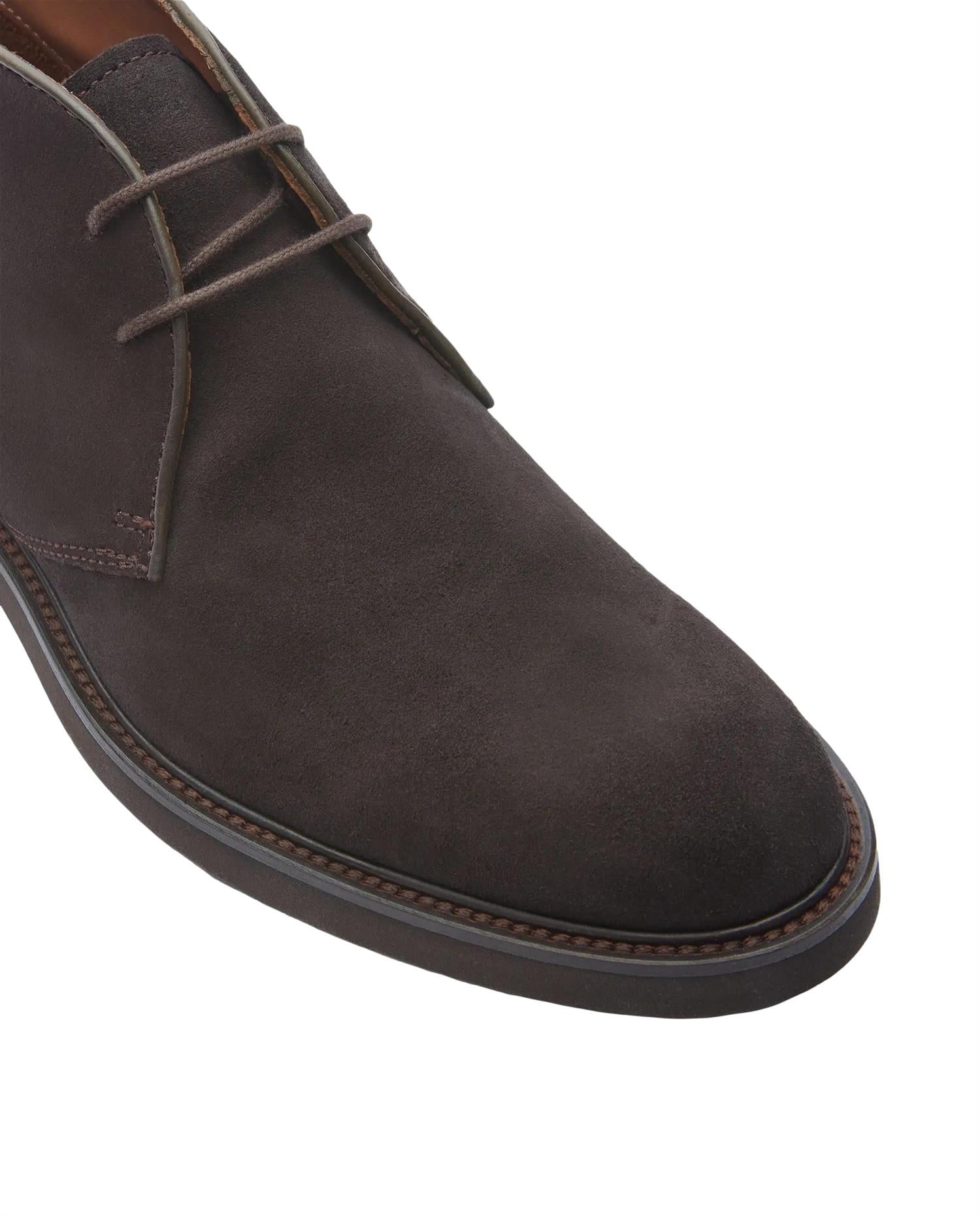 Lottusse Baltimore Mocha Suede Calf Ankle Boots Sko Mørkebrun - chrismoa.no