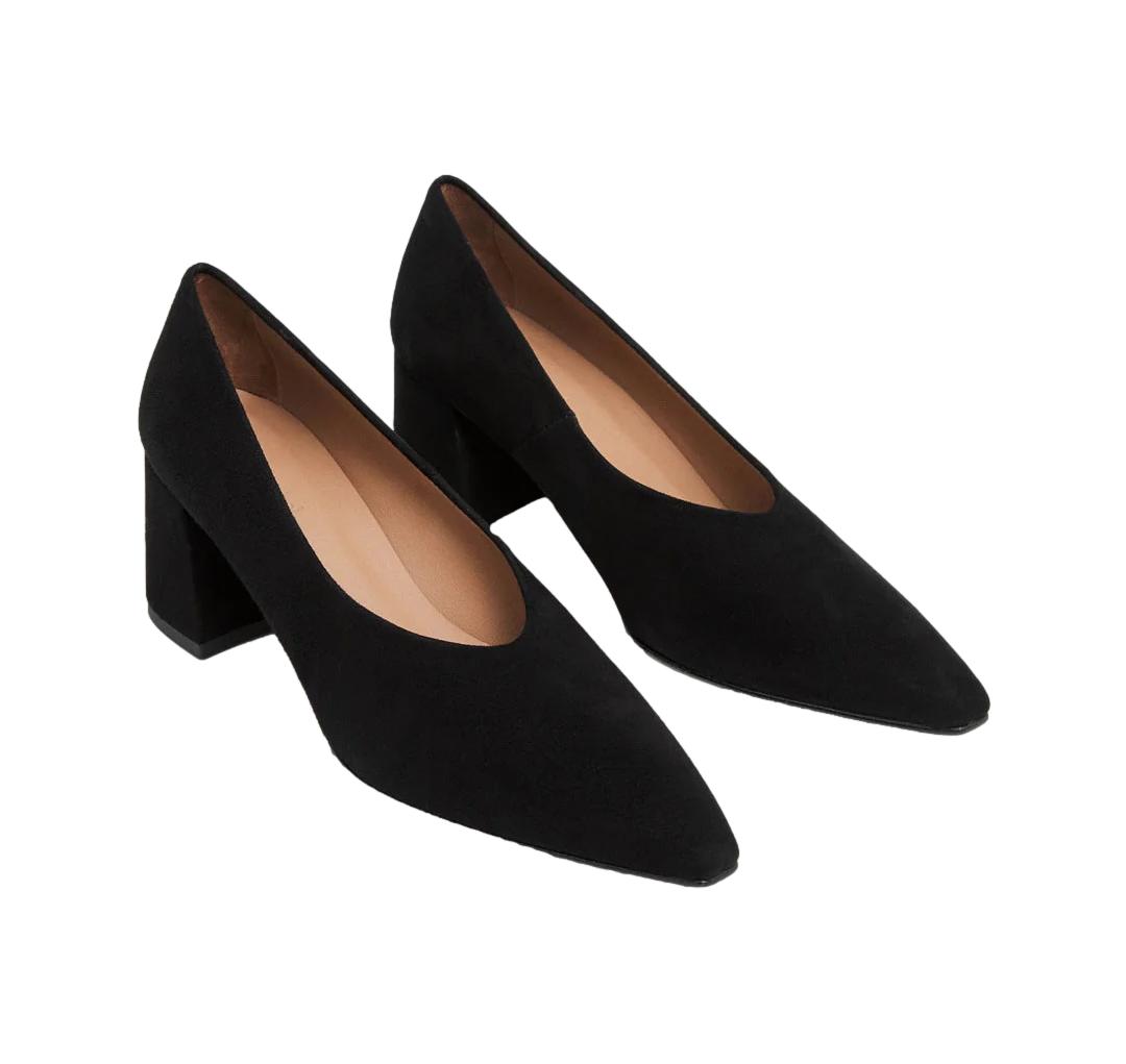 Flattered Angela Suede Black Sko Sort - chrismoa.no