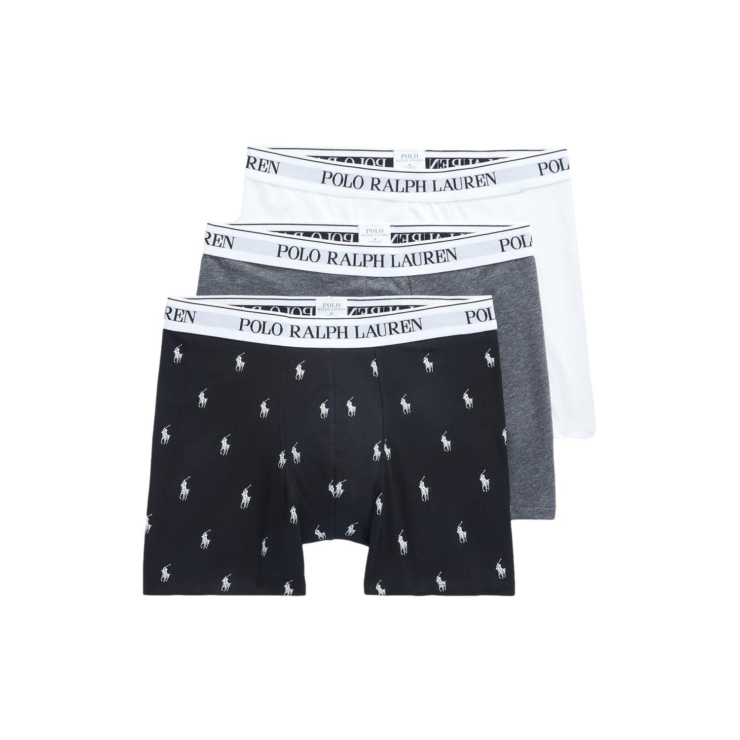 Polo Ralph Lauren Stretch Cotton Boxer Brief 3-Pack Undertøy Multi - chrismoa.no