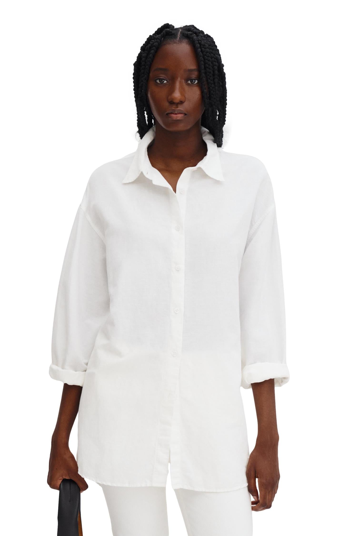 Filippa K Sandie Linen Shirt Skjorte Hvit - chrismoa.no