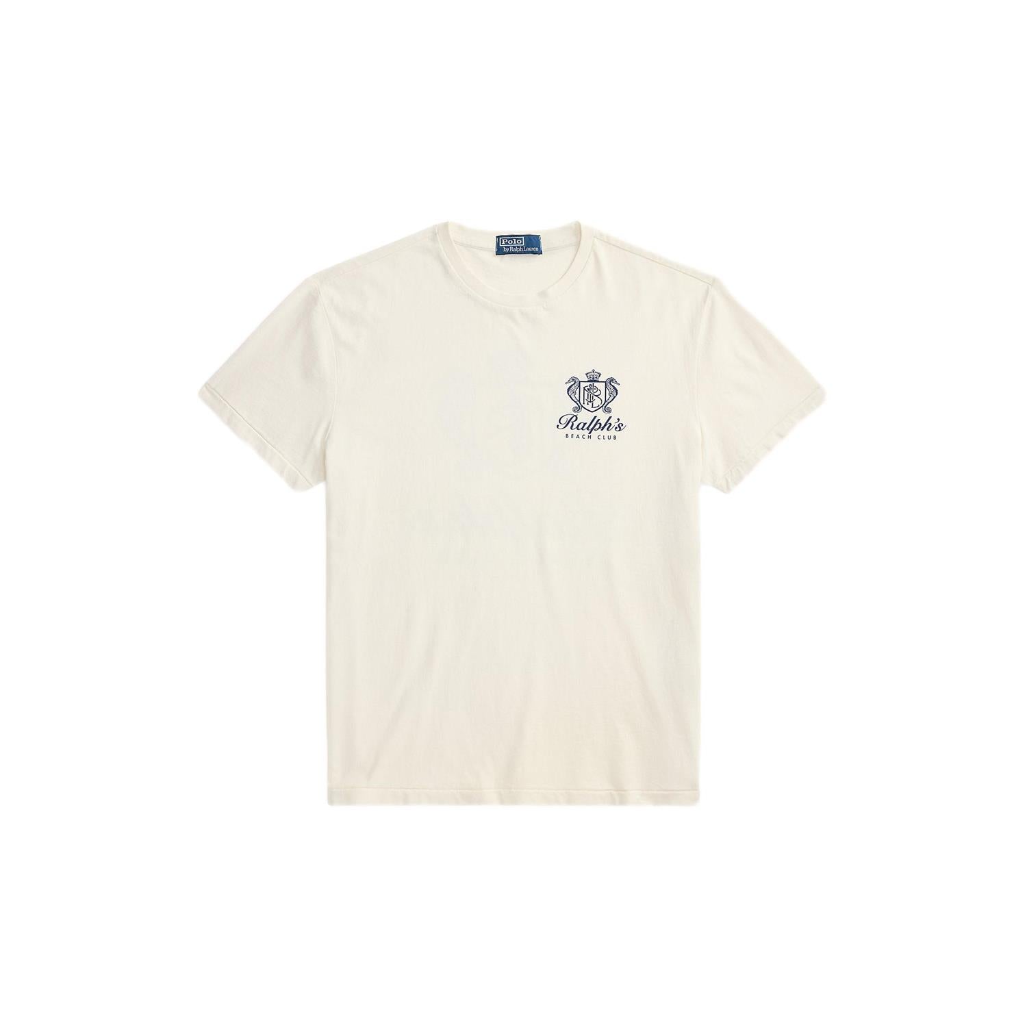 Polo Ralph Lauren Classic Fit Jersey Graphic T-Shirt T-Shirt Hvit - chrismoa.no