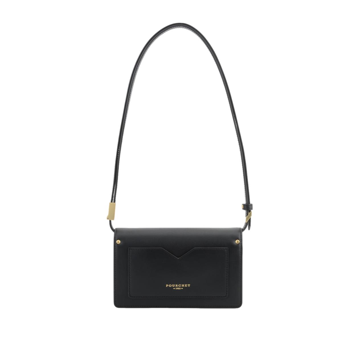 Pourchet Paris ANJOU SMALL CROSSOVER Veske Sort - chrismoa.no