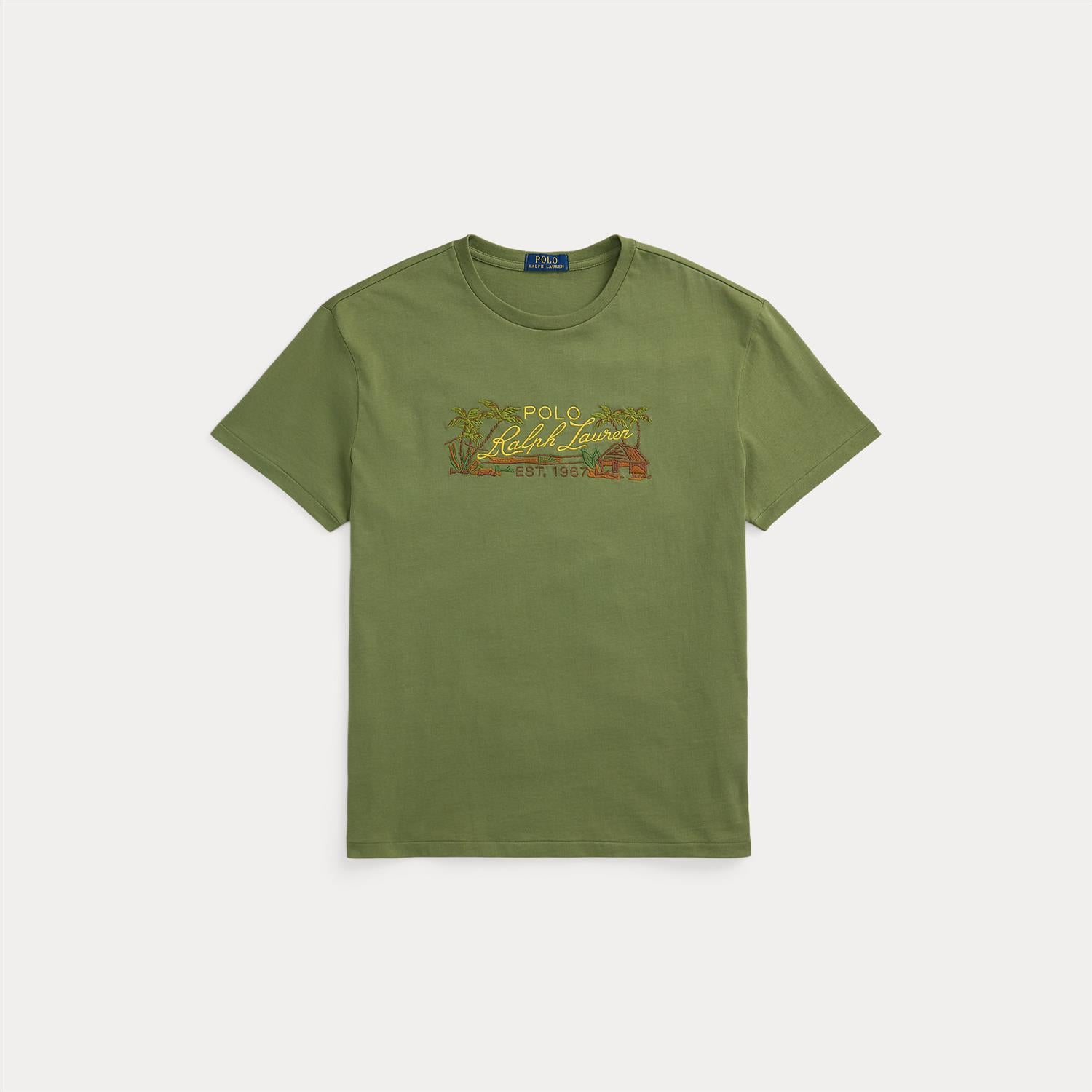 Polo Ralph Lauren CLASSIC FIT EMBROIDERED JERSEY T-SHIRT T-Shirt Grønn - chrismoa.no