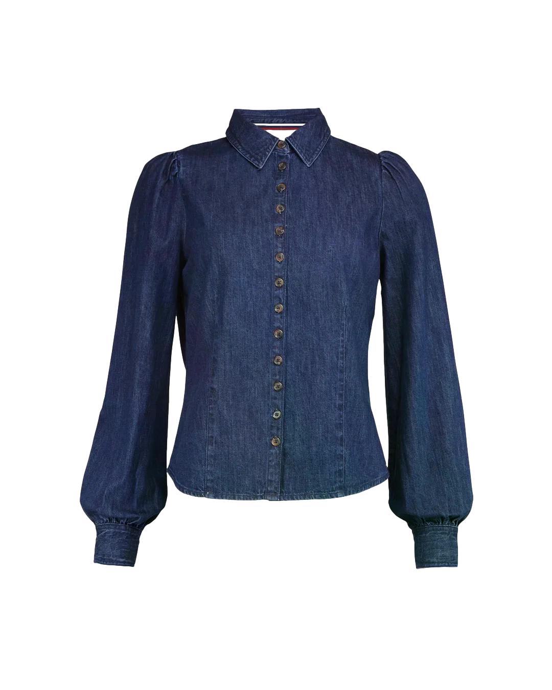 By TiMo Denim Shirt Skjorte Medium Dark Blue Denim