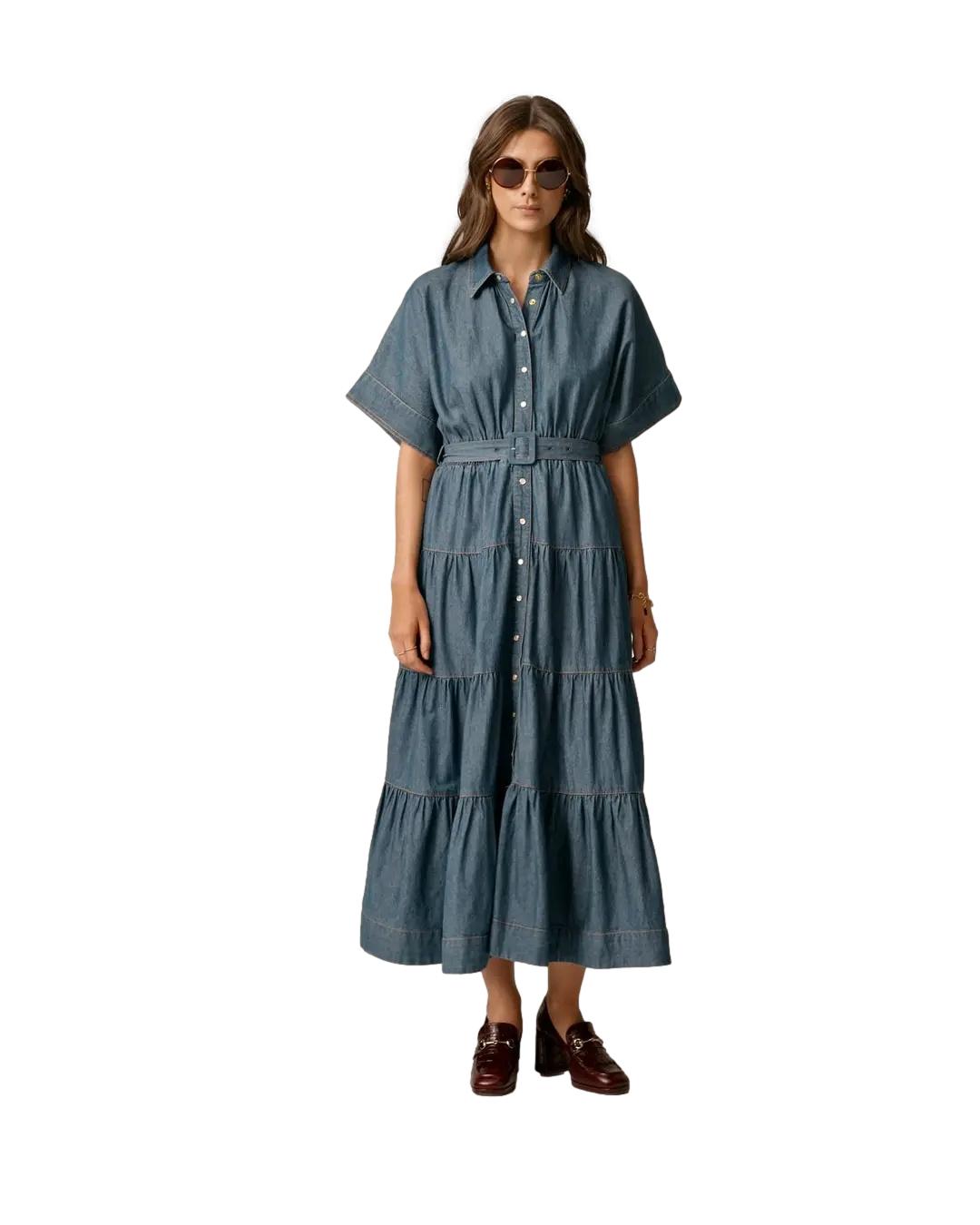 By TiMo Denim Shirt Dress Kjole Denim