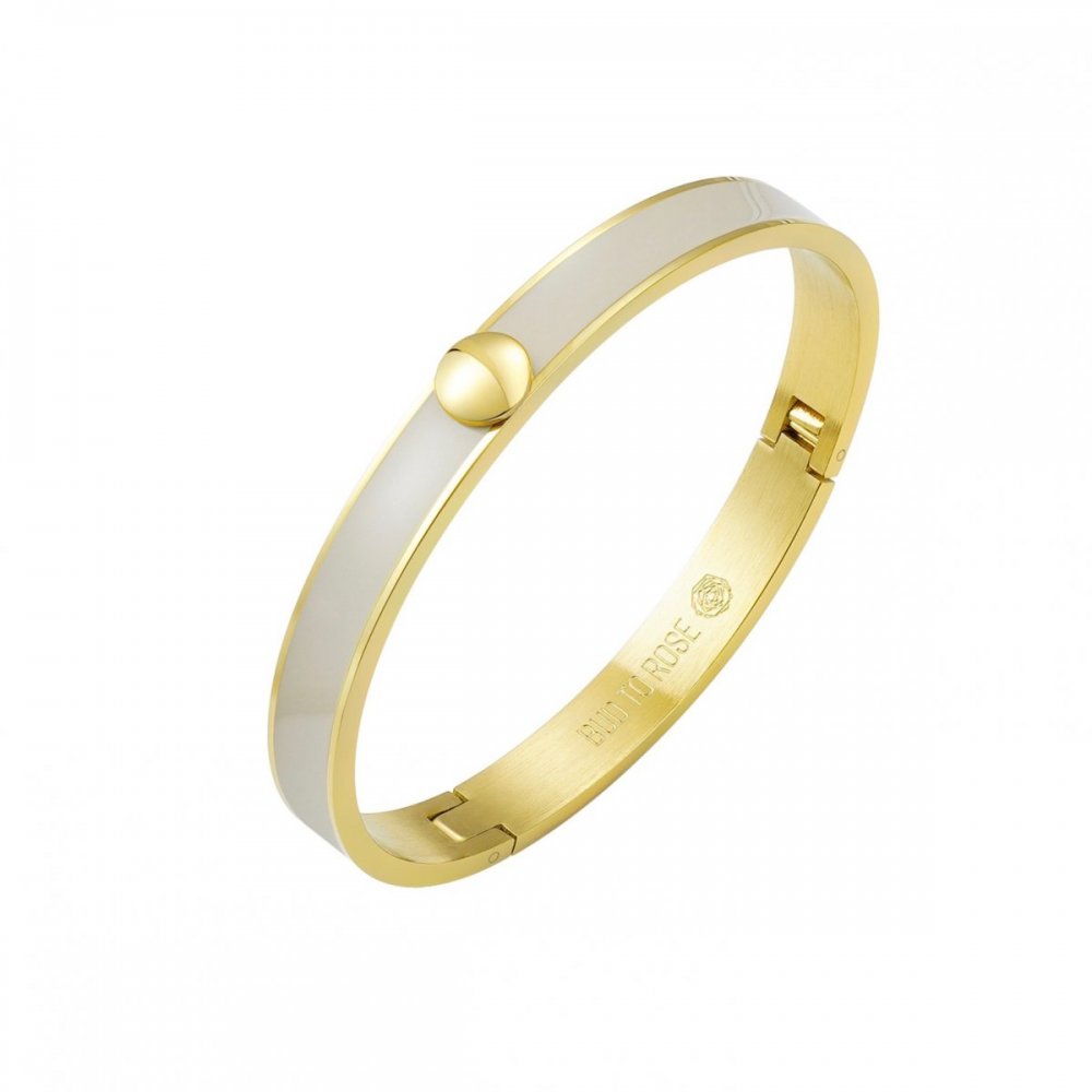 Bud to Rose Capri Enamel Bracelet Ivory/Gold Armbånd Off-White - chrismoa.no