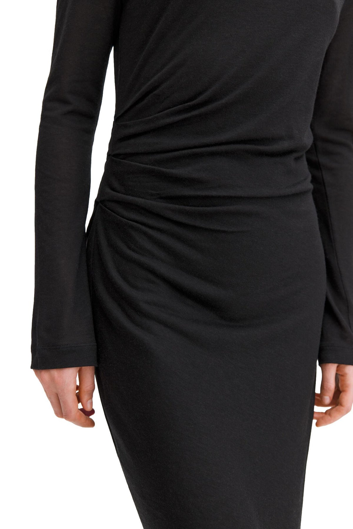 Filippa K Gathered Lyoceii Cashmere Dress Kjole Sort