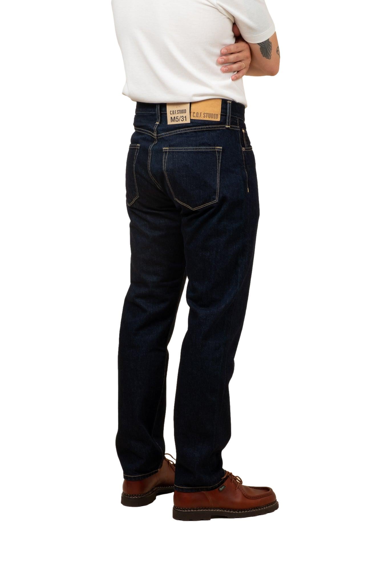 COF Studio M8 Straight Fit Comfort Organic Indigo Rinsed Jeans Indigo - chrismoa.no