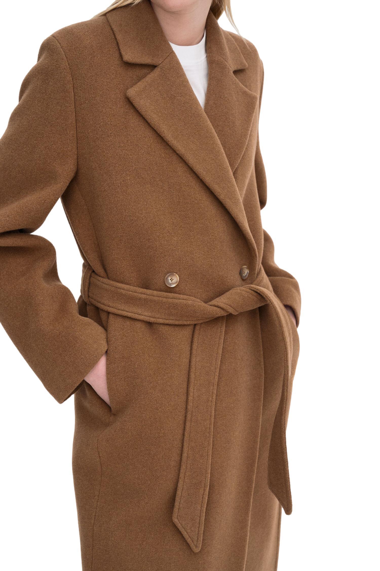 Filippa K Charlotte Wool Belted Coat Kåpe Mørk Beige - chrismoa.no