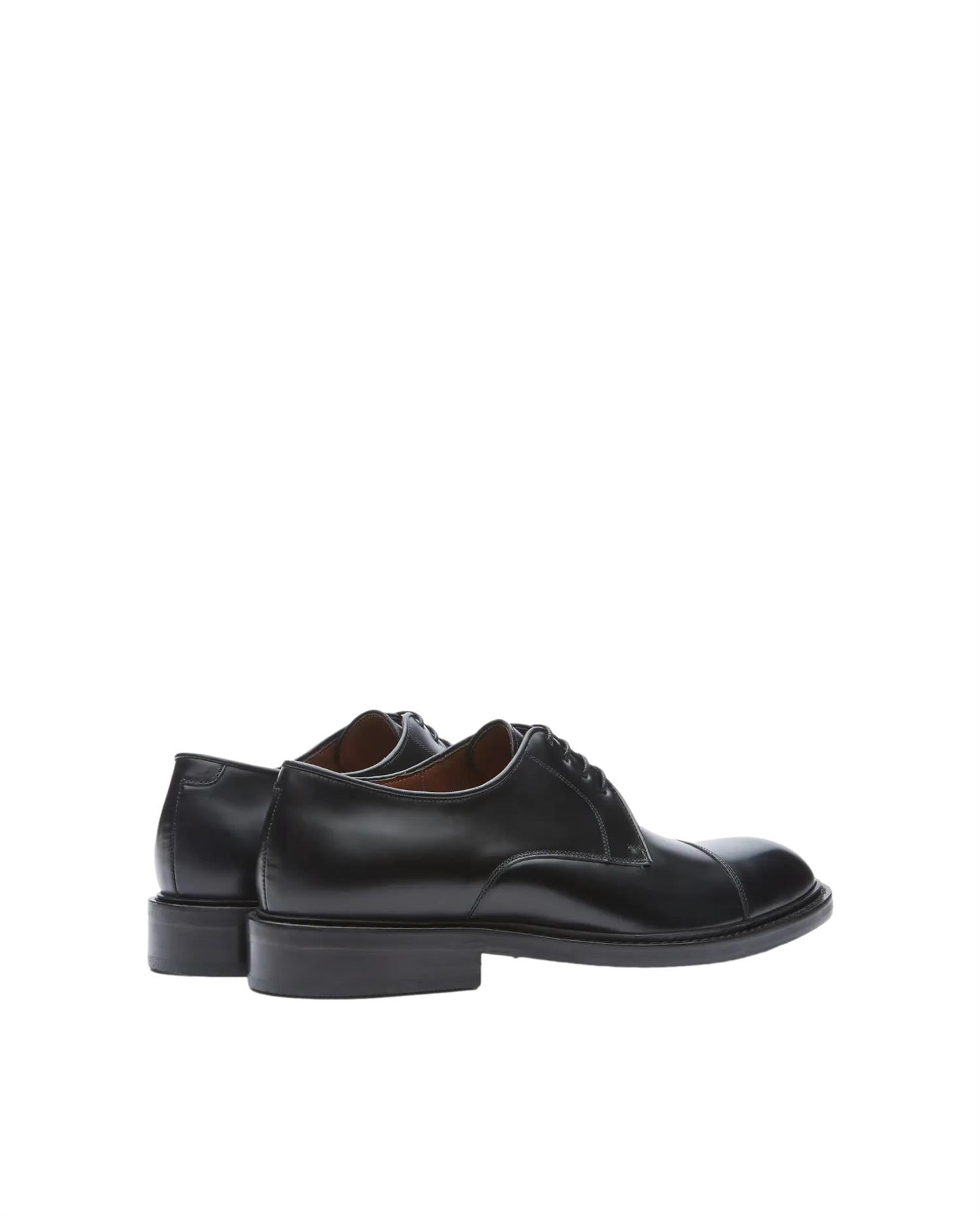 Lottusse Harrys Black Bright Calf Derby Sko Sort - chrismoa.no