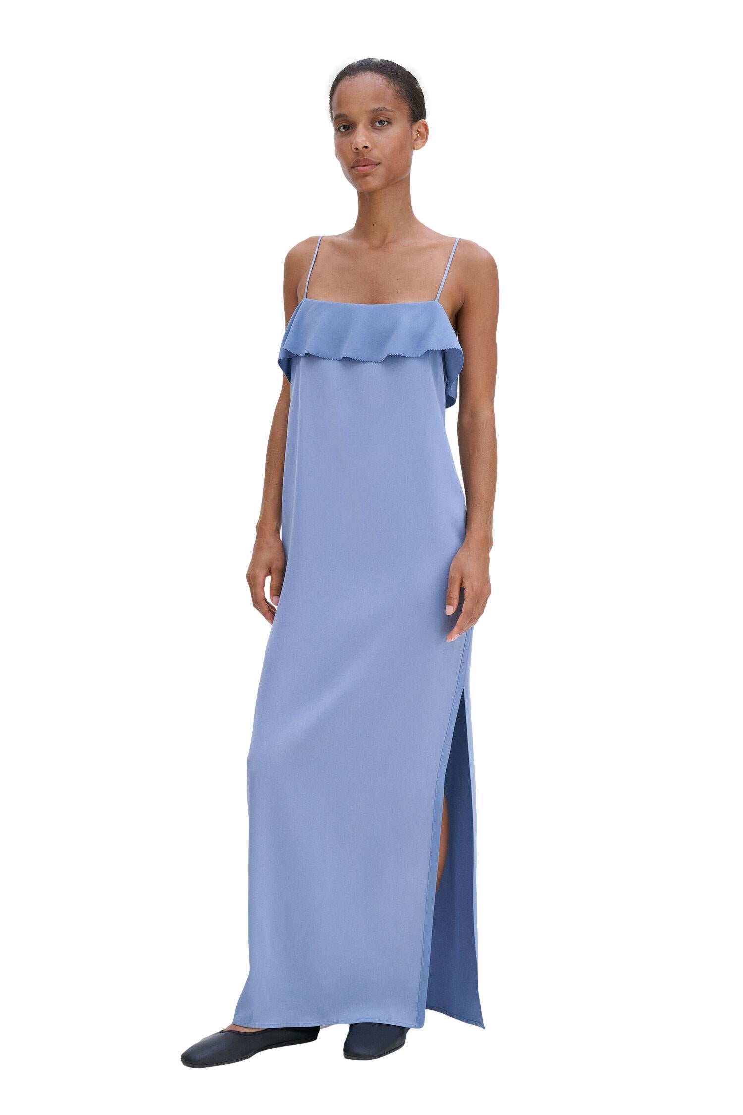 Filippa K Fluid Draped Strap Dress Kjole Lyseblå - chrismoa.no
