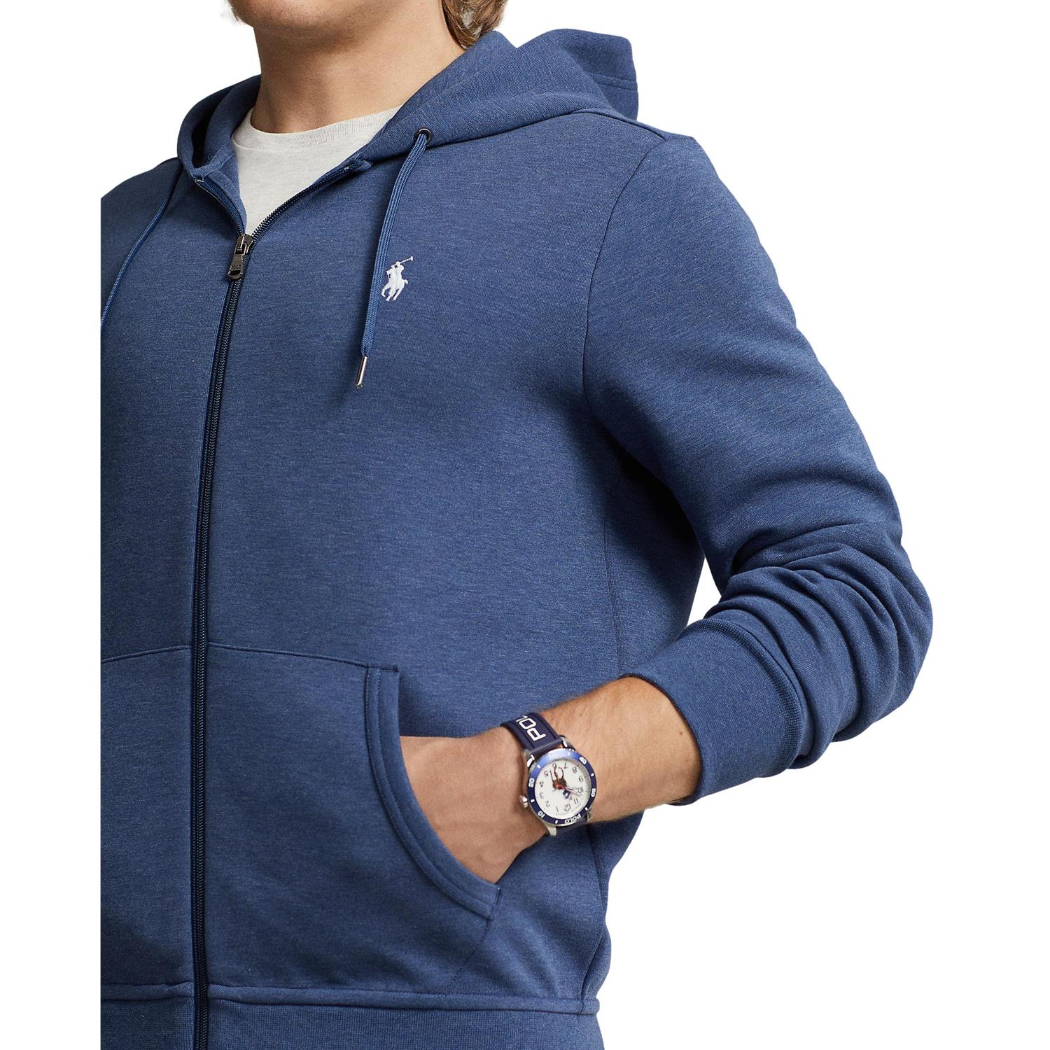 Polo Ralph Lauren DOUBLE-KNIT FULL-ZIP HOODIE Genser Blå - chrismoa.no