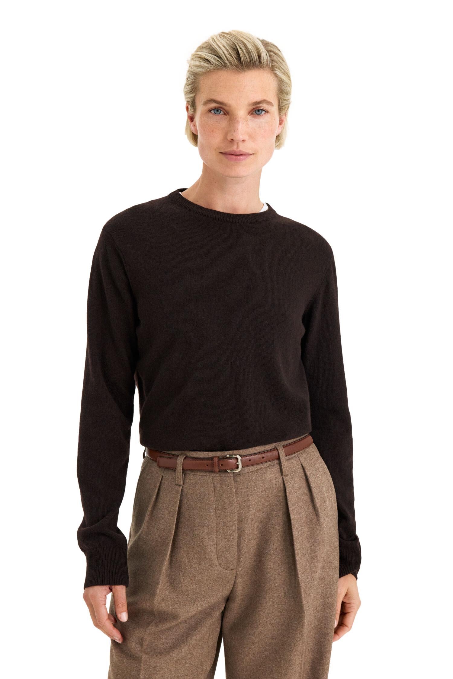 Filippa K Soft Wool Crewneck Sweater Genser Mørkebrun