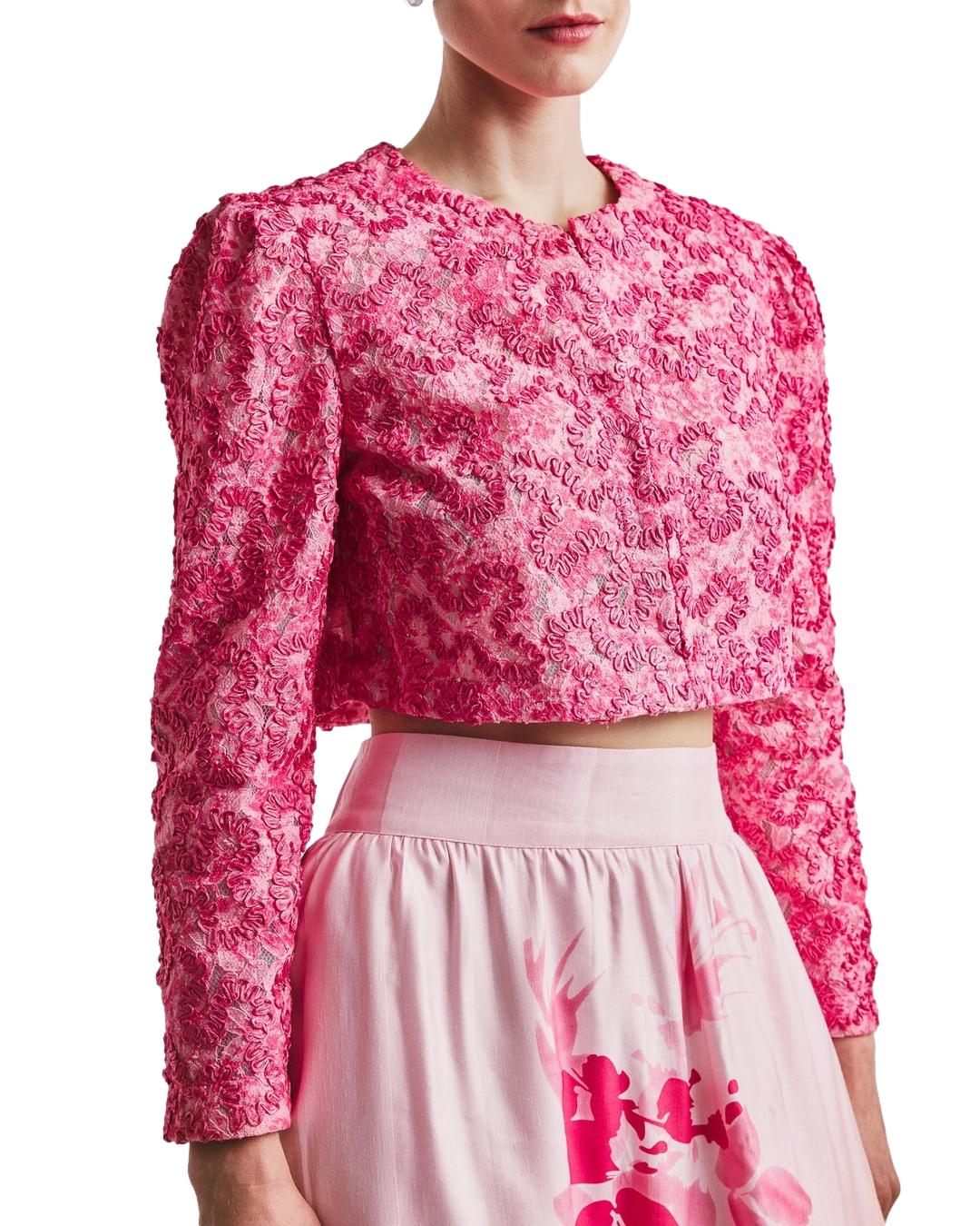 By TiMo Embroidered Jacket Jakke Rosa - chrismoa.no