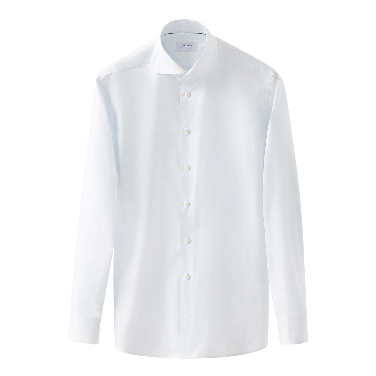 Eton Solid Wrinkle Resistant Oxford Shirt Contemporary Fit Skjorte Lyseblå - chrismoa.no