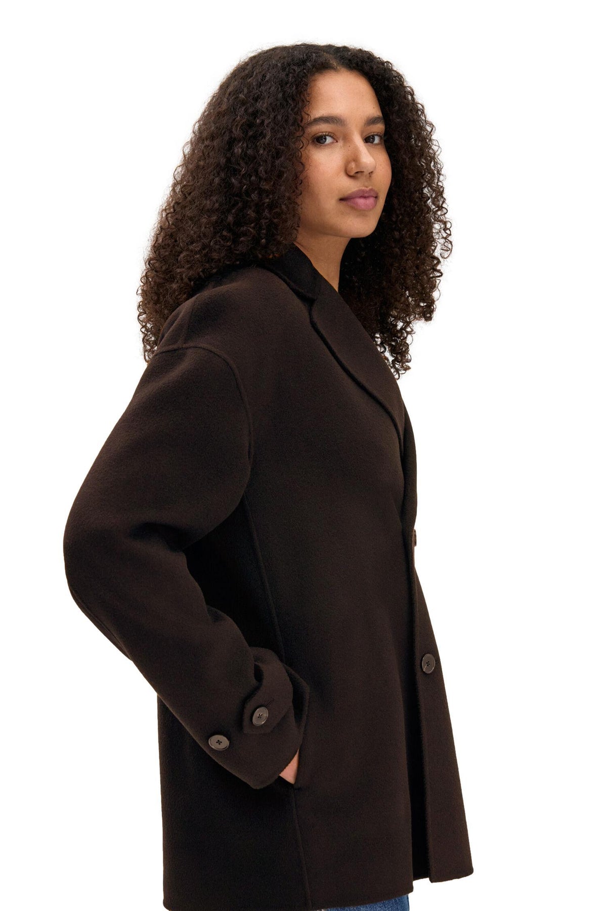Filippa K Audrey wool double jacket Jakke Brun