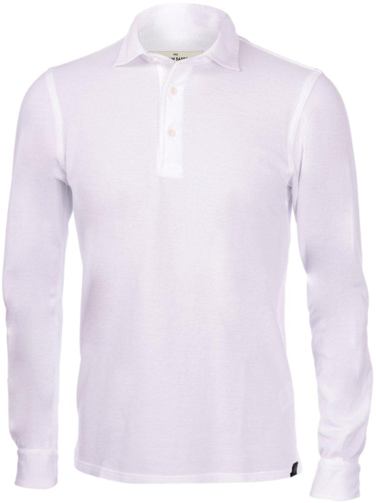 Gran Sasso Polo Longsleeve Shirt Skjorte Hvit - chrismoa.no