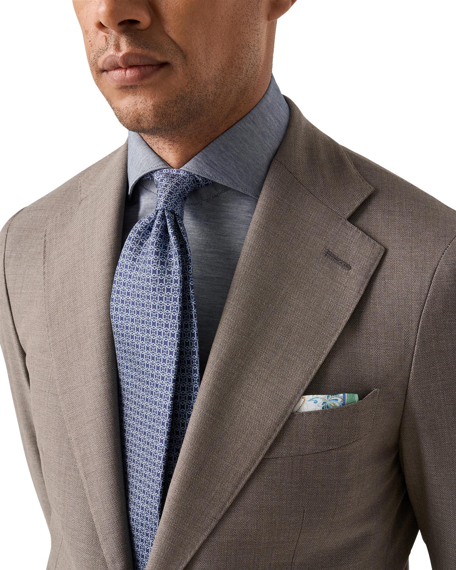 Eton Filo di Scozia Oxford Shirt Contemporary Fit Skjorte Mørk Blå Melert - chrismoa.no