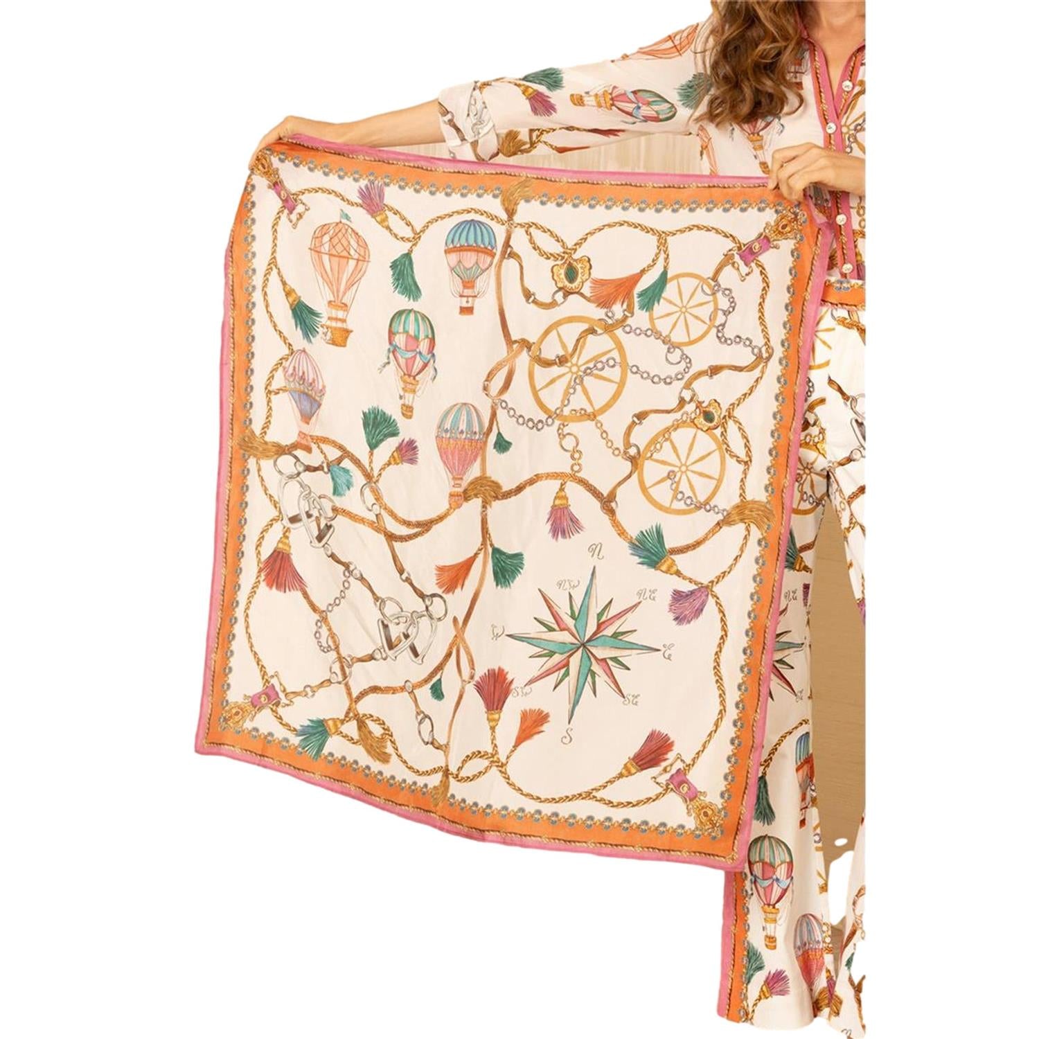 Hale Bob Leilany Silk Scarf Skjerf Hvit - chrismoa.no