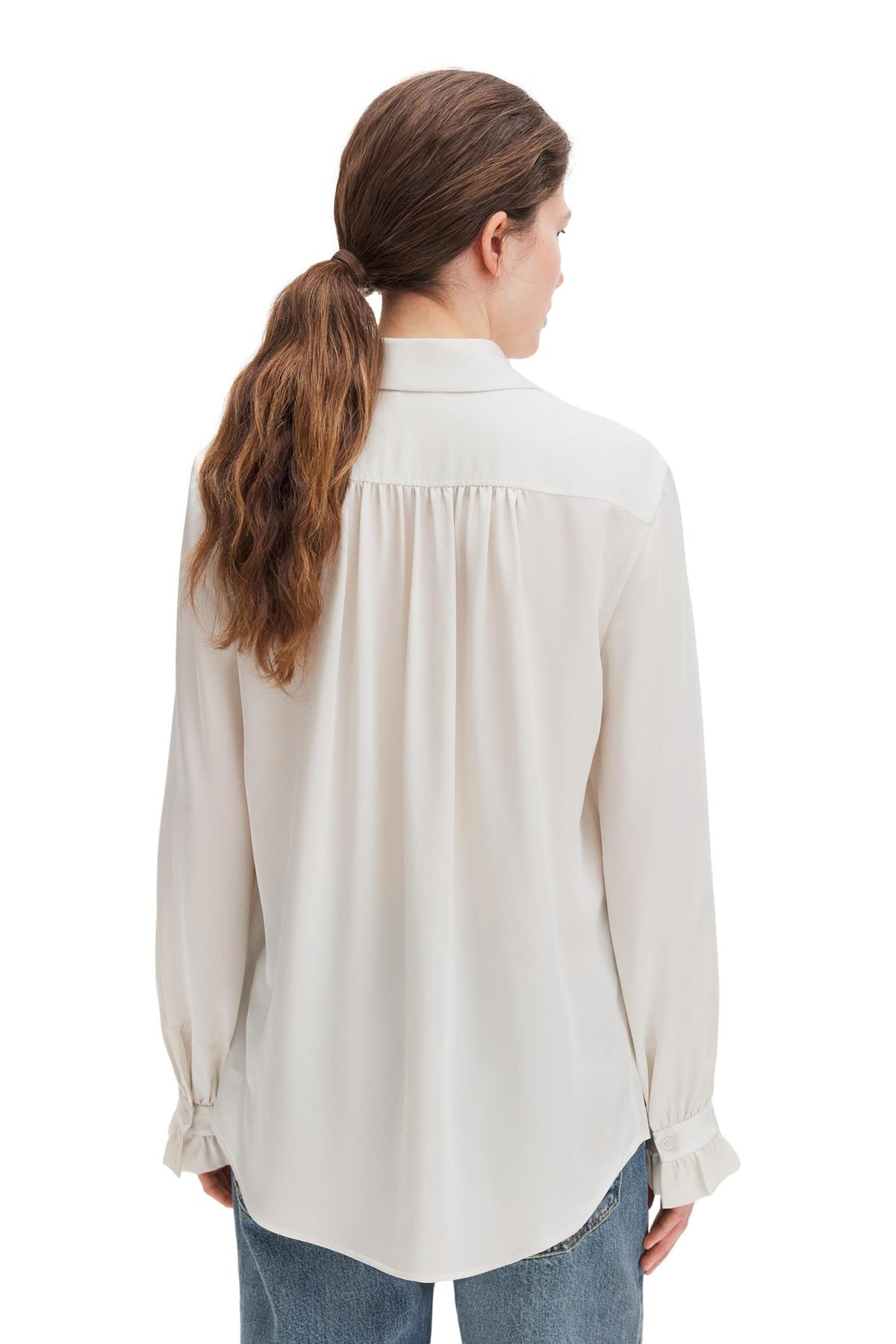 Filippa K Gathered Detail Blouse Bluse Off-White