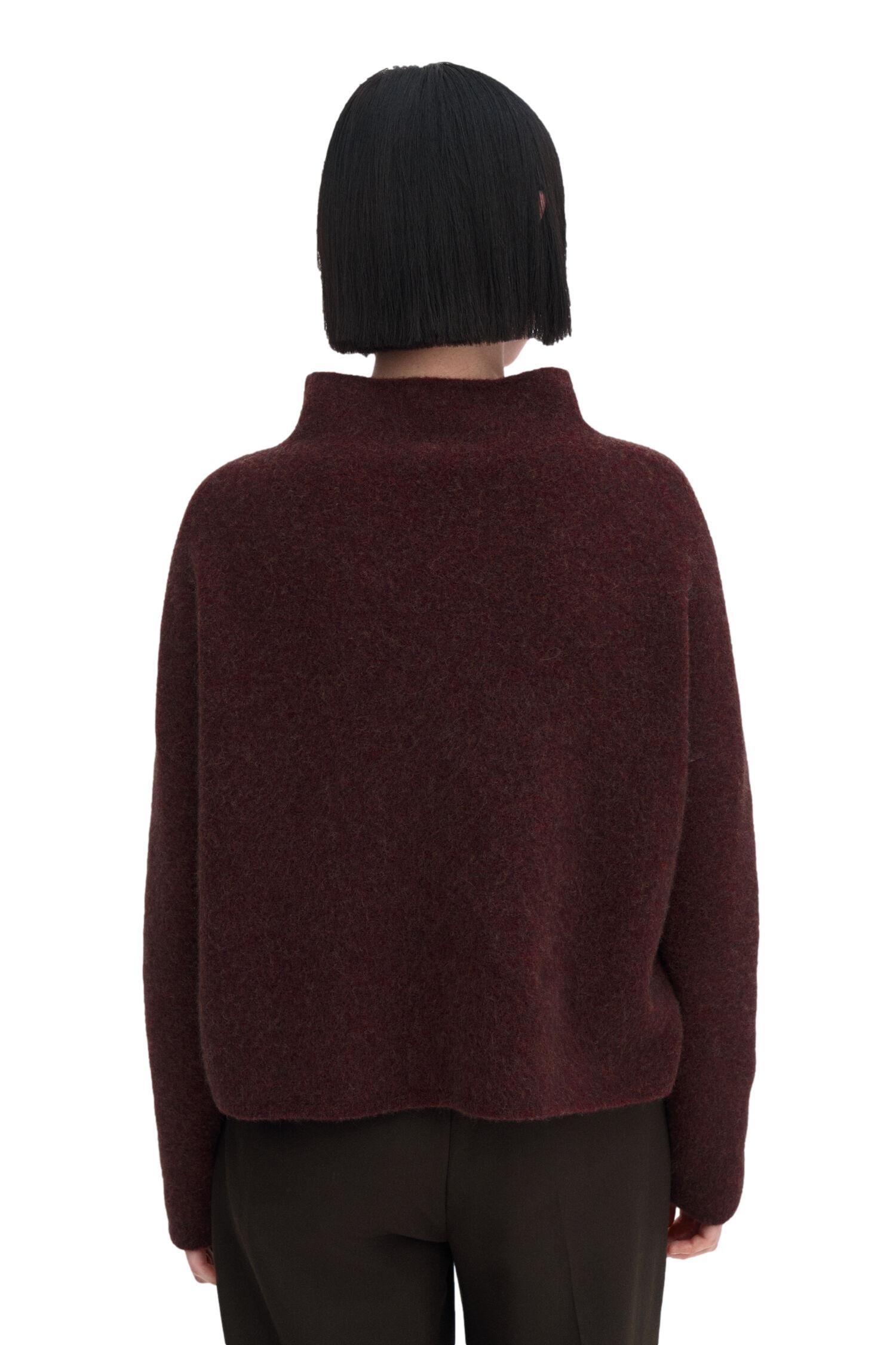 Filippa K Mika Yak Funnelneck Sweater Genser Burgunder - chrismoa.no