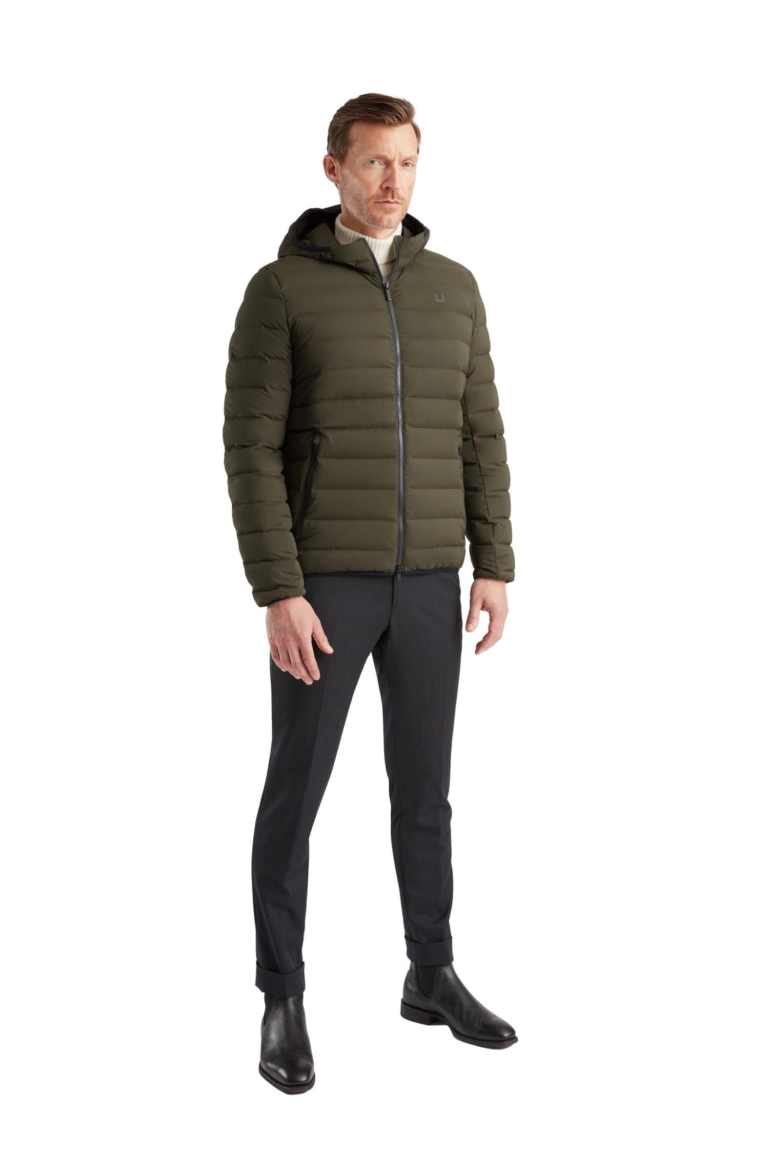 UBR Sonic Delta Hooded Jacket Jakke Oliven - chrismoa.no