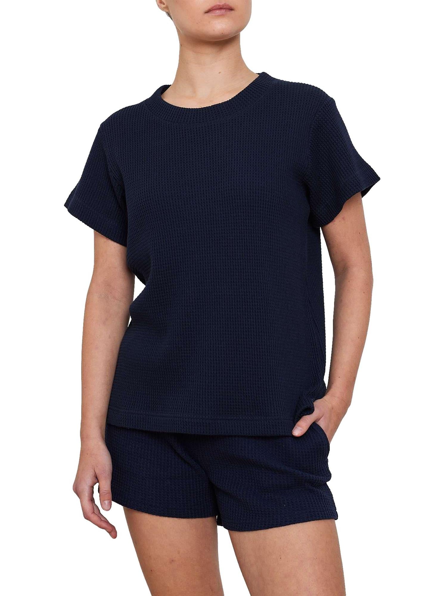 We Norwegians Waffle Tee Women T-Shirt Marine - chrismoa.no