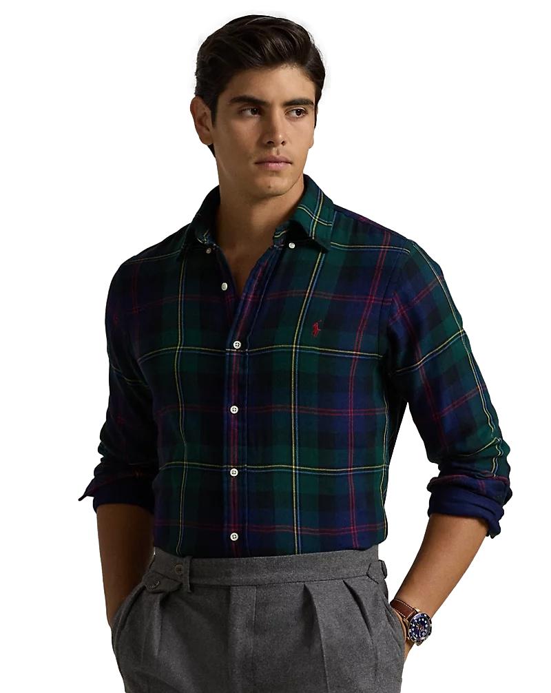 Polo Ralph Lauren Custom Fit Plaid Double-Faced Shirt Skjorte Grønn