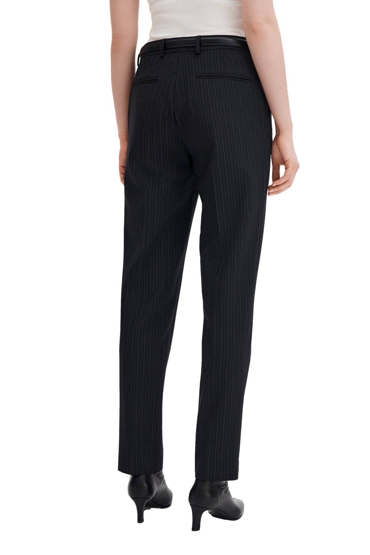 Filippa K Emma Cropped Pinstripe Bukse Sort