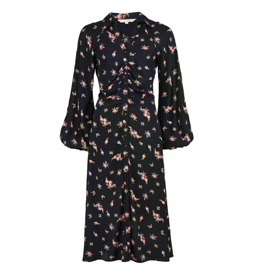 By TiMo Viscose Button-Down Dress Kjole Sort
