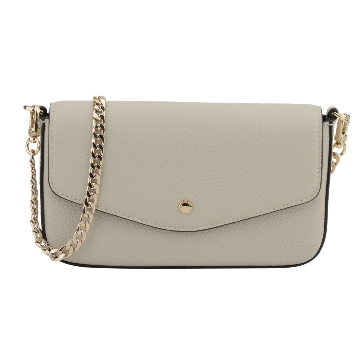 Lys beige Pourchet Paris Club veske med myke håndtak og romslig design, perfekt for hverdag og spesielle anledninger.