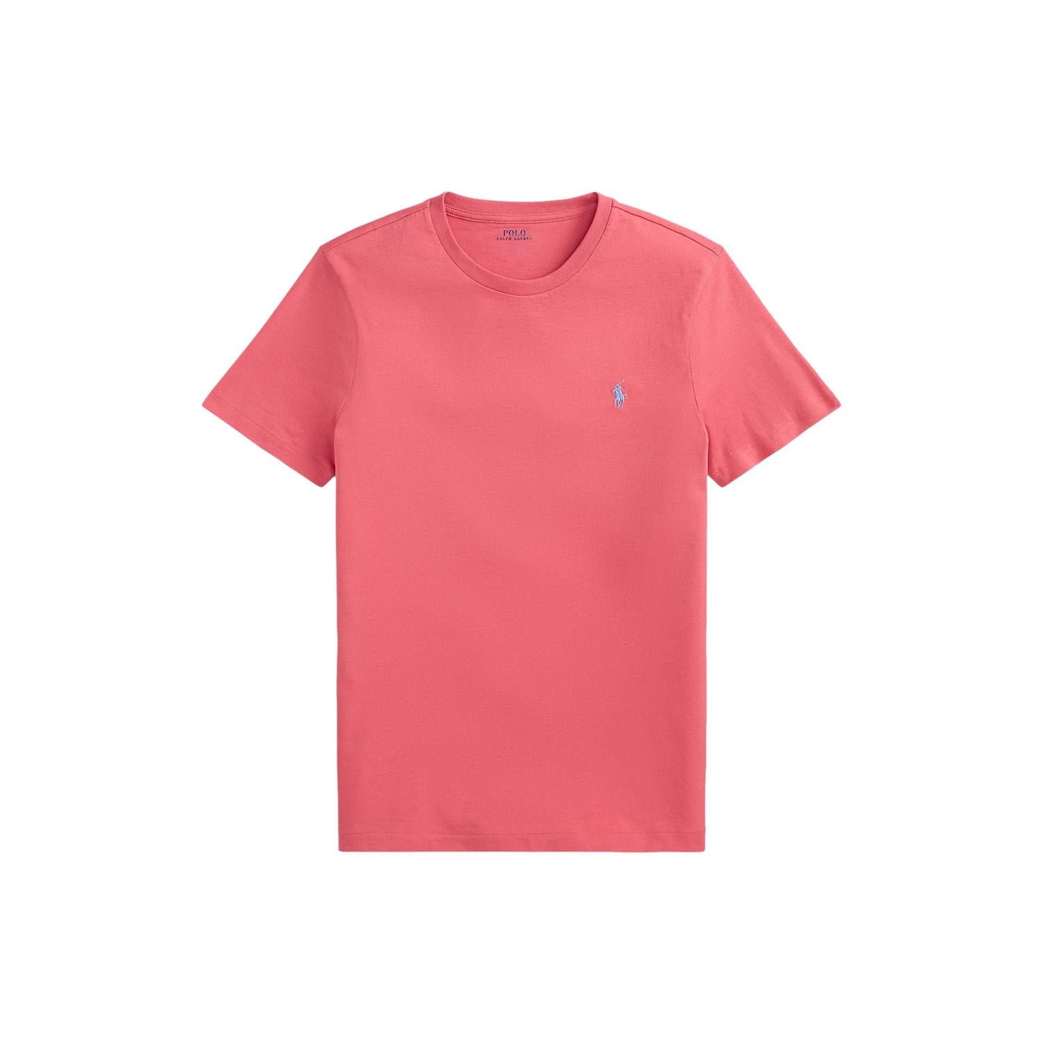 Polo Ralph Lauren Custom Slim Fit Jersey Crewneck T-Shirt T-Shirt Lakserød - chrismoa.no