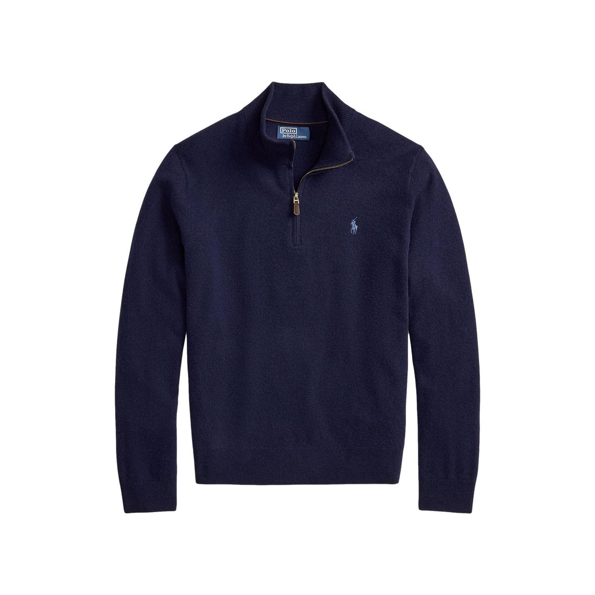 Polo Ralph Lauren Wool Quarter-Zip Sweater Genser Marine