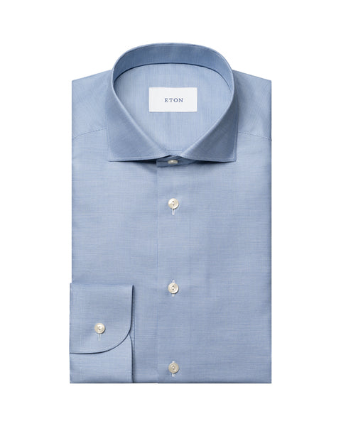 Eton Solid Signature Oxford Shirt Skjorte Lyseblå - chrismoa.no