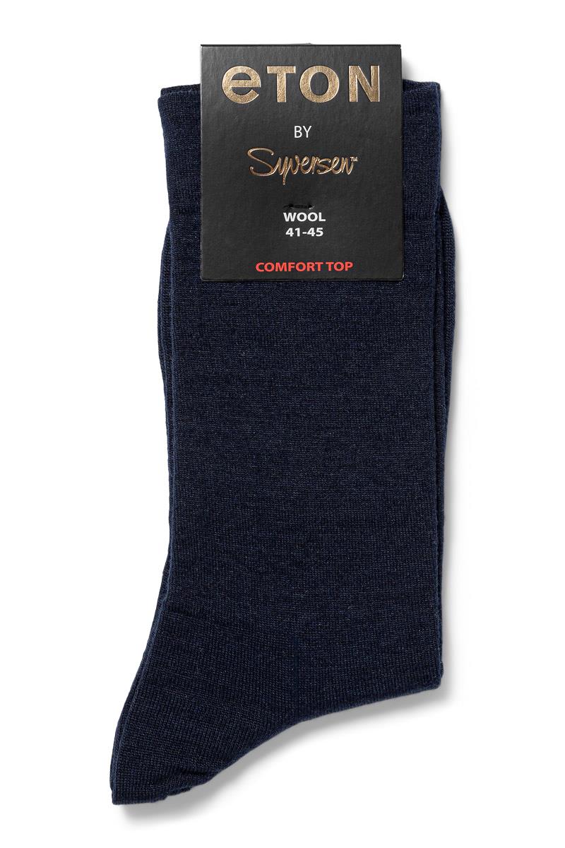 Note Gold Wool Plain Comfort Top Strømper Mørkeblå
