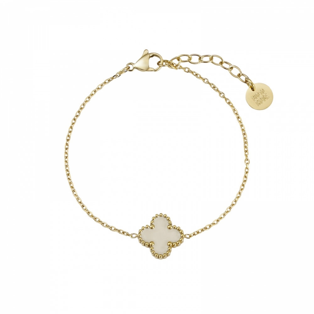 Bud to Rose Clover Bracelet Ivory/Gold Armbånd Hvit - chrismoa.no