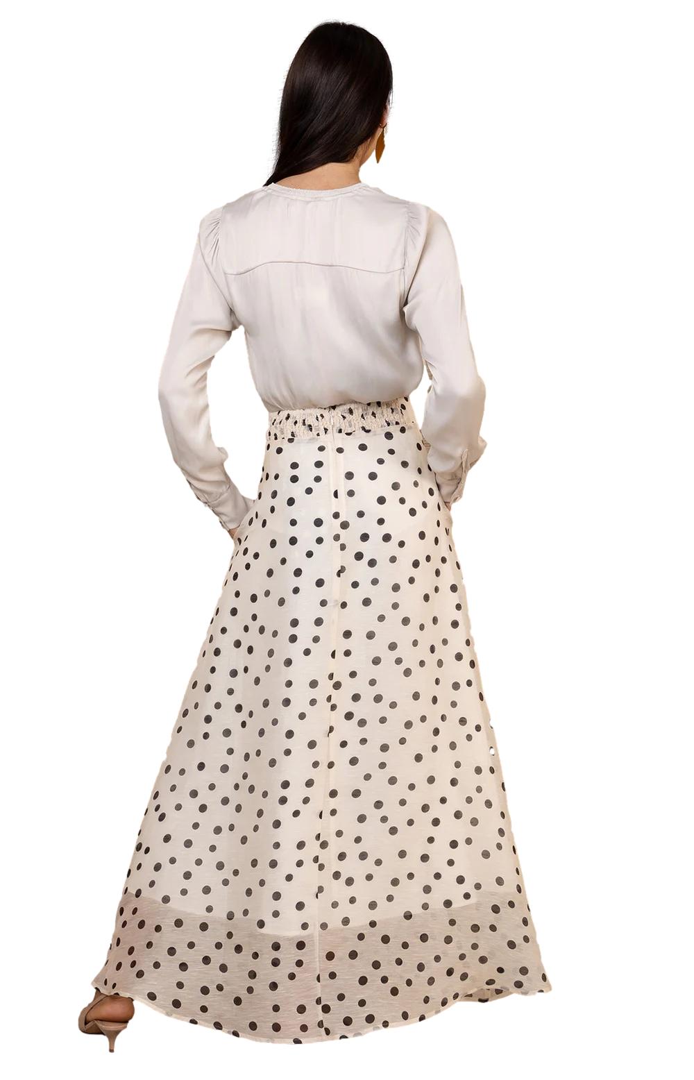 Hale Bob Ariadne Silk Skirt Long Skjørt Off-White