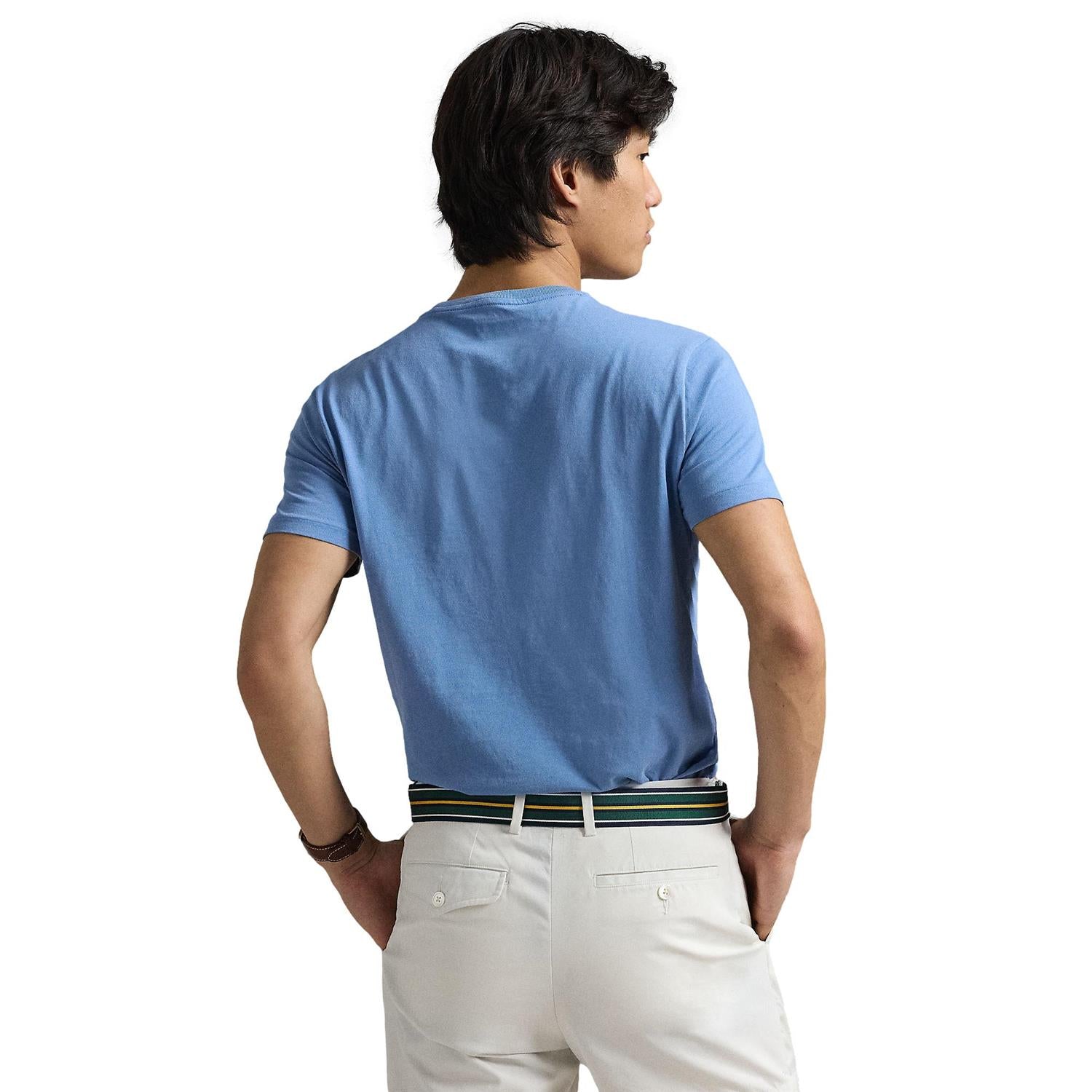 Polo Ralph Lauren CUSTOM SLIM FIT JERSEY CREWNECK T-SHIRT T-Shirt Lyseblå - chrismoa.no