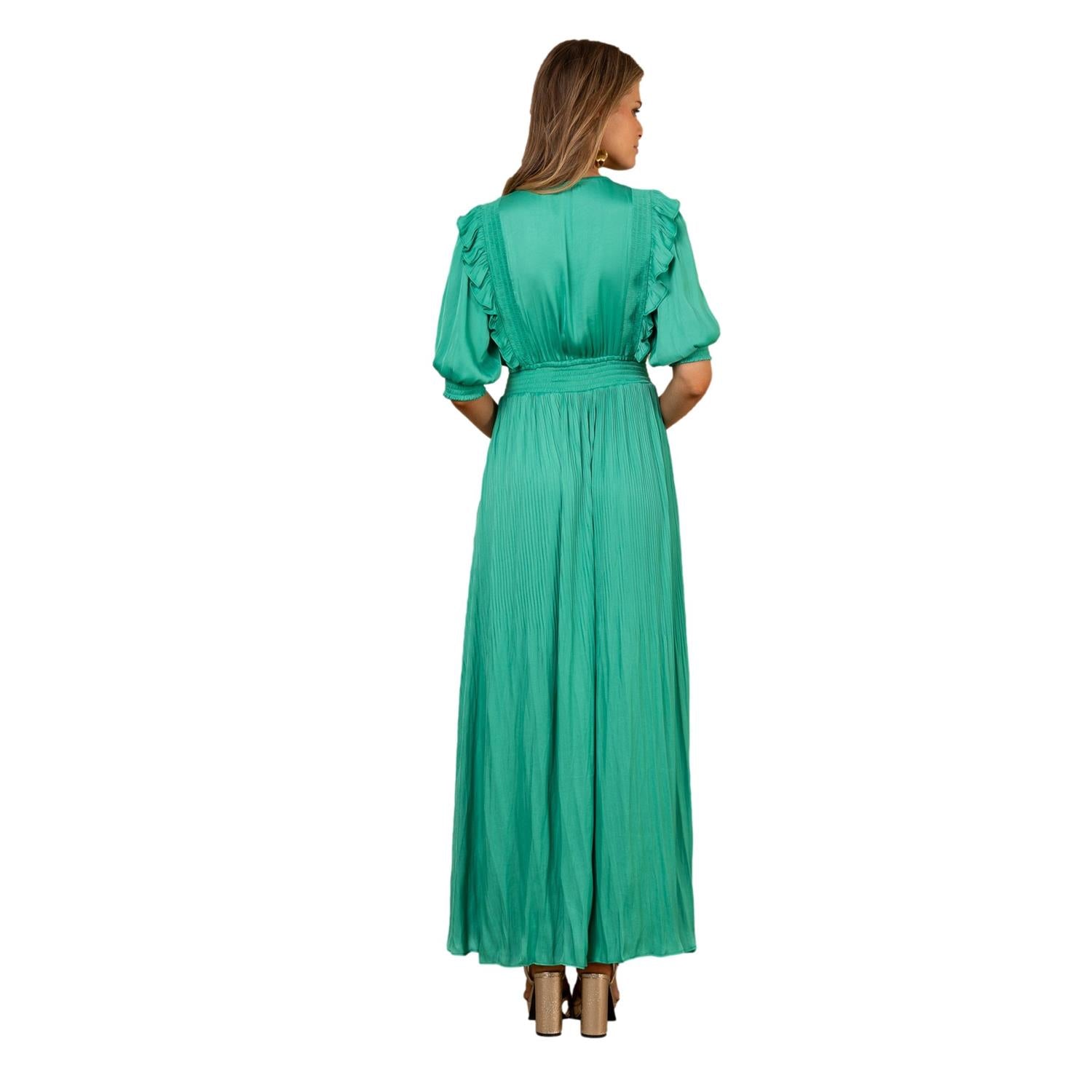 Hale Bob Lovisa Solid Long Dress Kjole Grønn - chrismoa.no