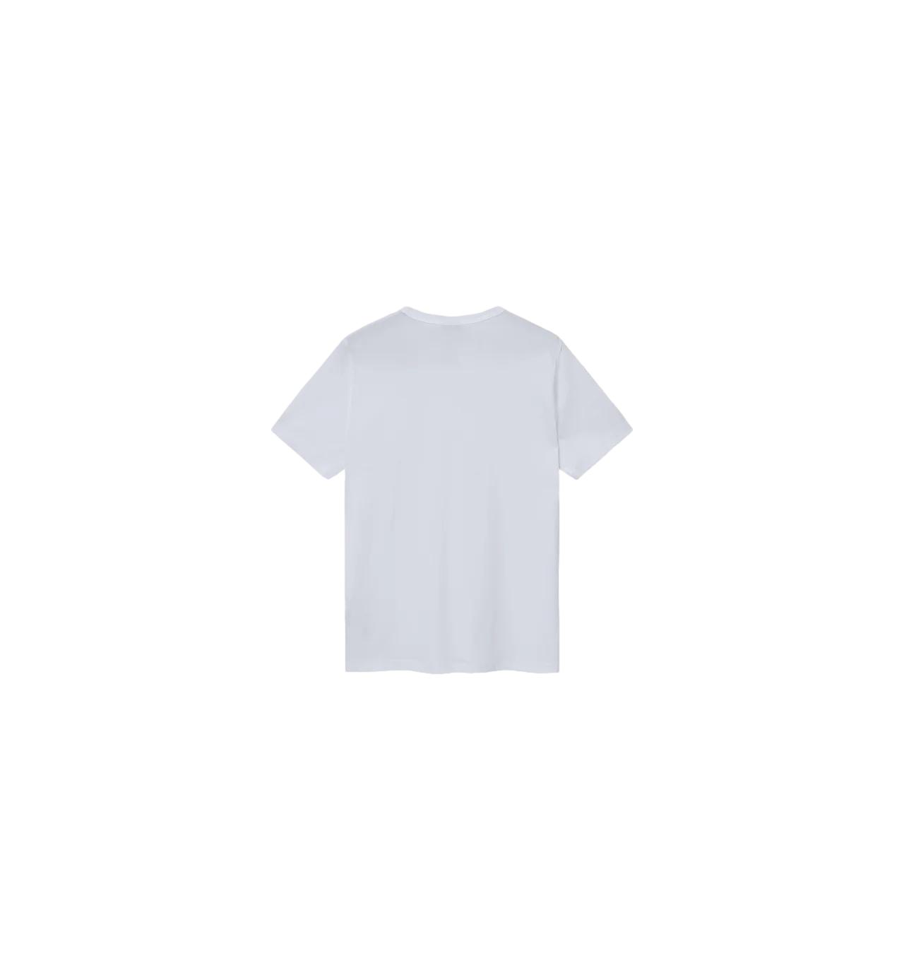 Hvitt MOS MOSH MMGPerry O-SS T-skjorte med rund hals, mykt stoff og enkel design foran.