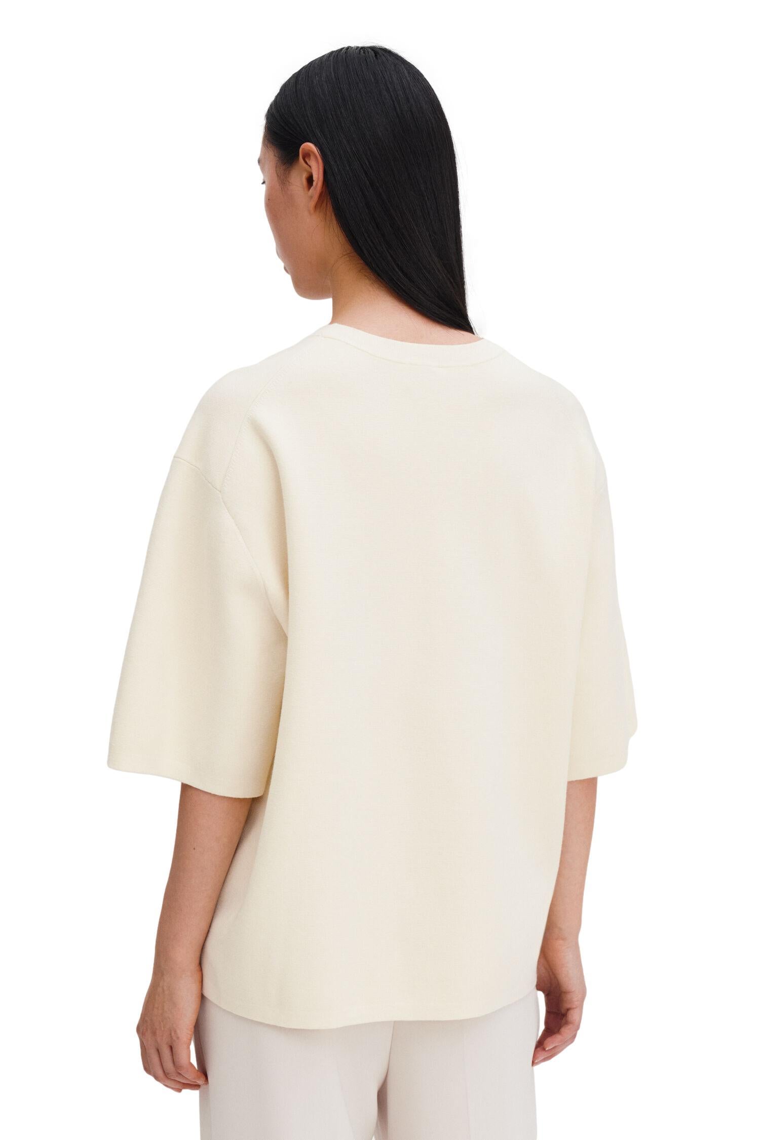 Filippa K Milano Knit T-Shirt T-Shirt Cream - chrismoa.no