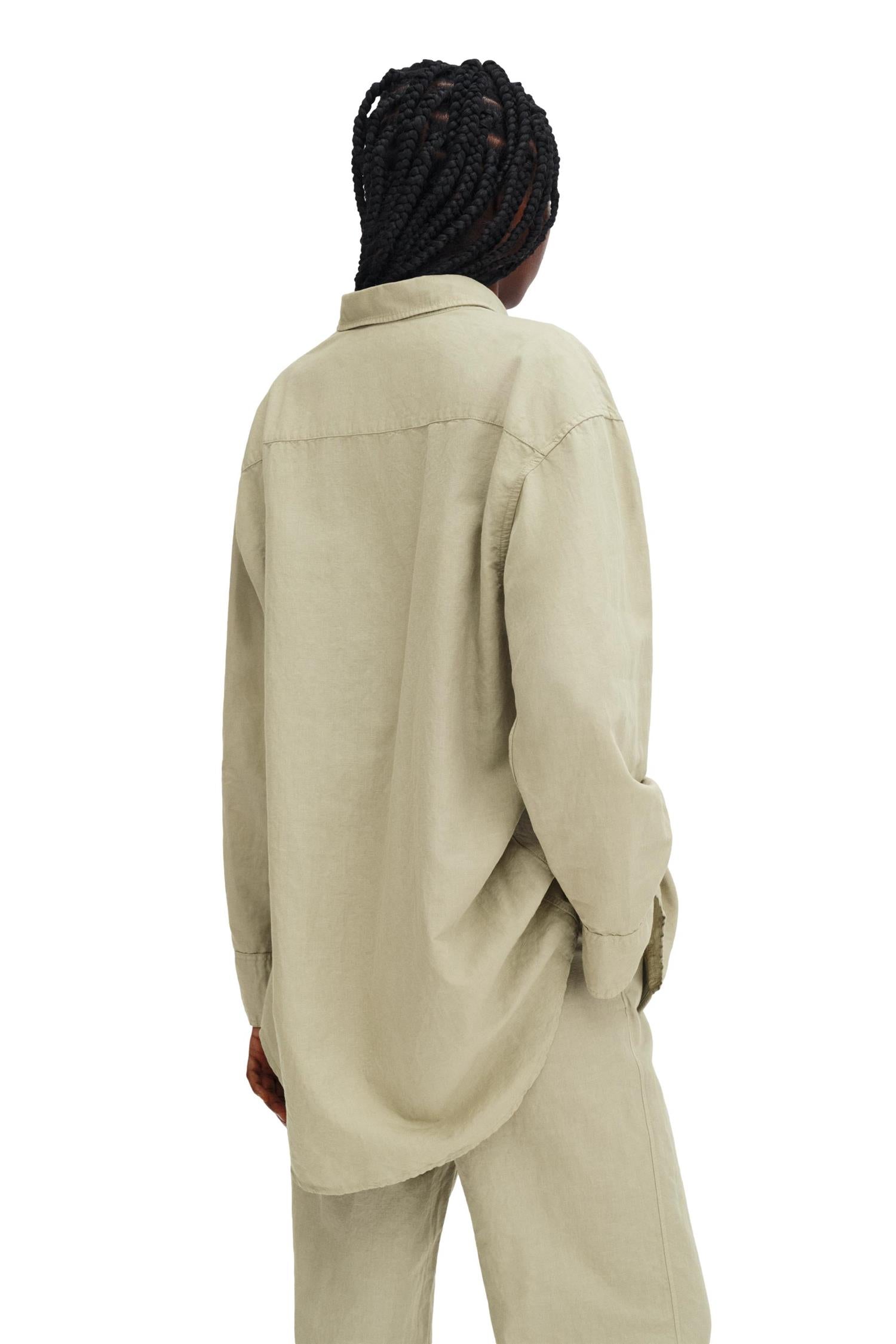 Filippa K Sandie Linen Shirt Skjorte Pastellgrønn - chrismoa.no