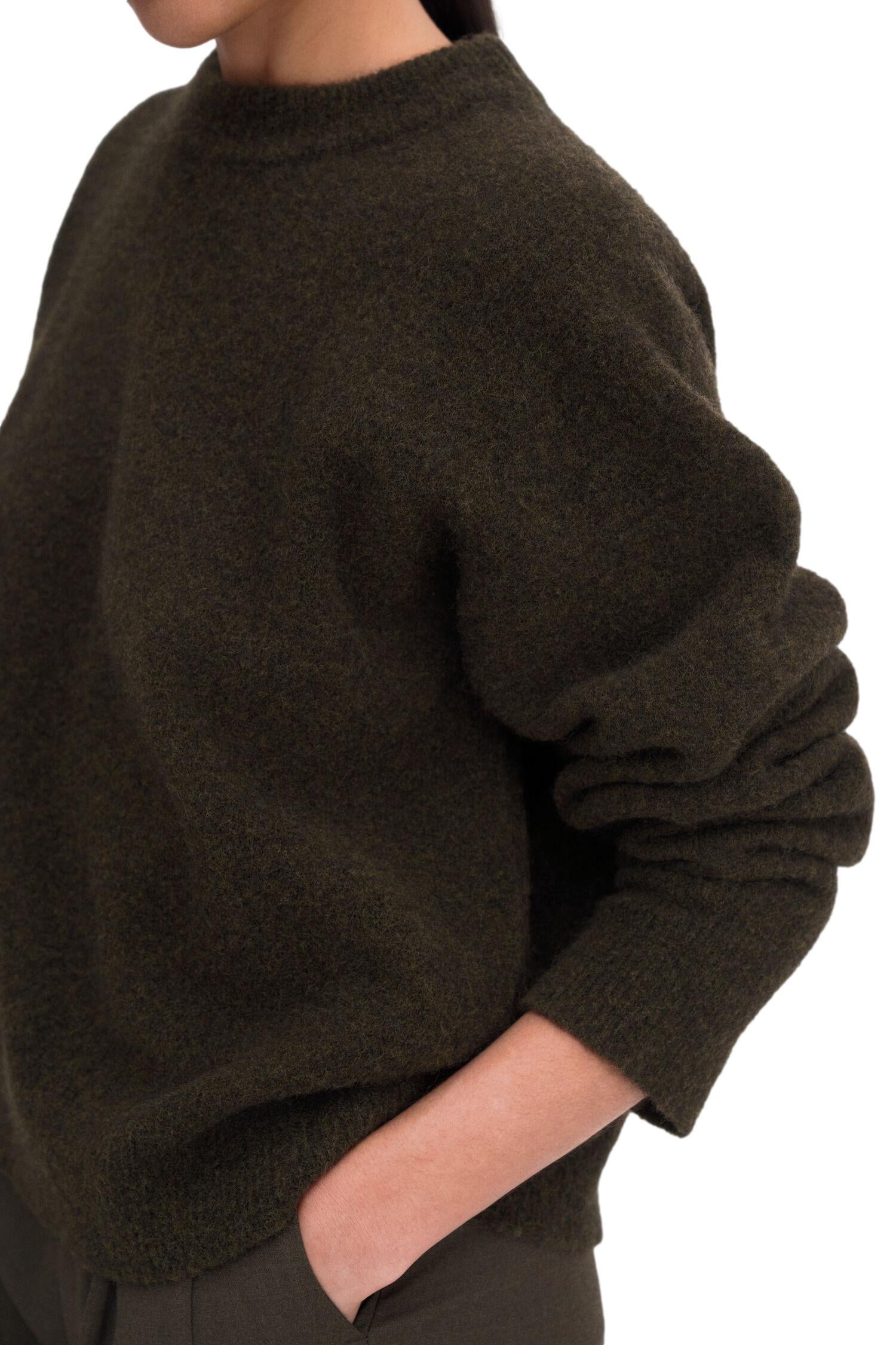 Filippa K Wool Yak Crewneck Sweater Genser Mørkegrønn - chrismoa.no