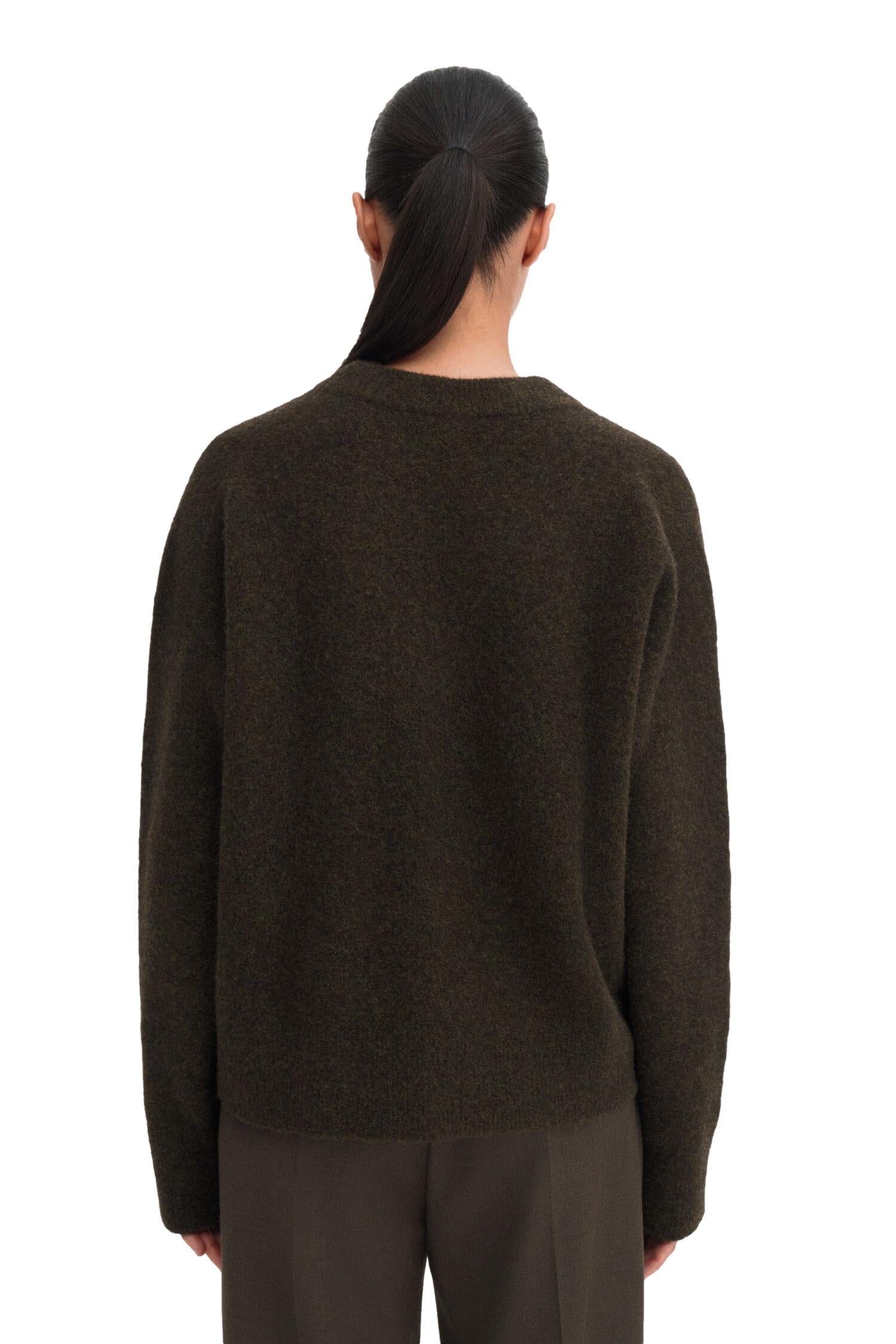 Filippa K Wool Yak Crewneck Sweater Genser Mørkegrønn - chrismoa.no