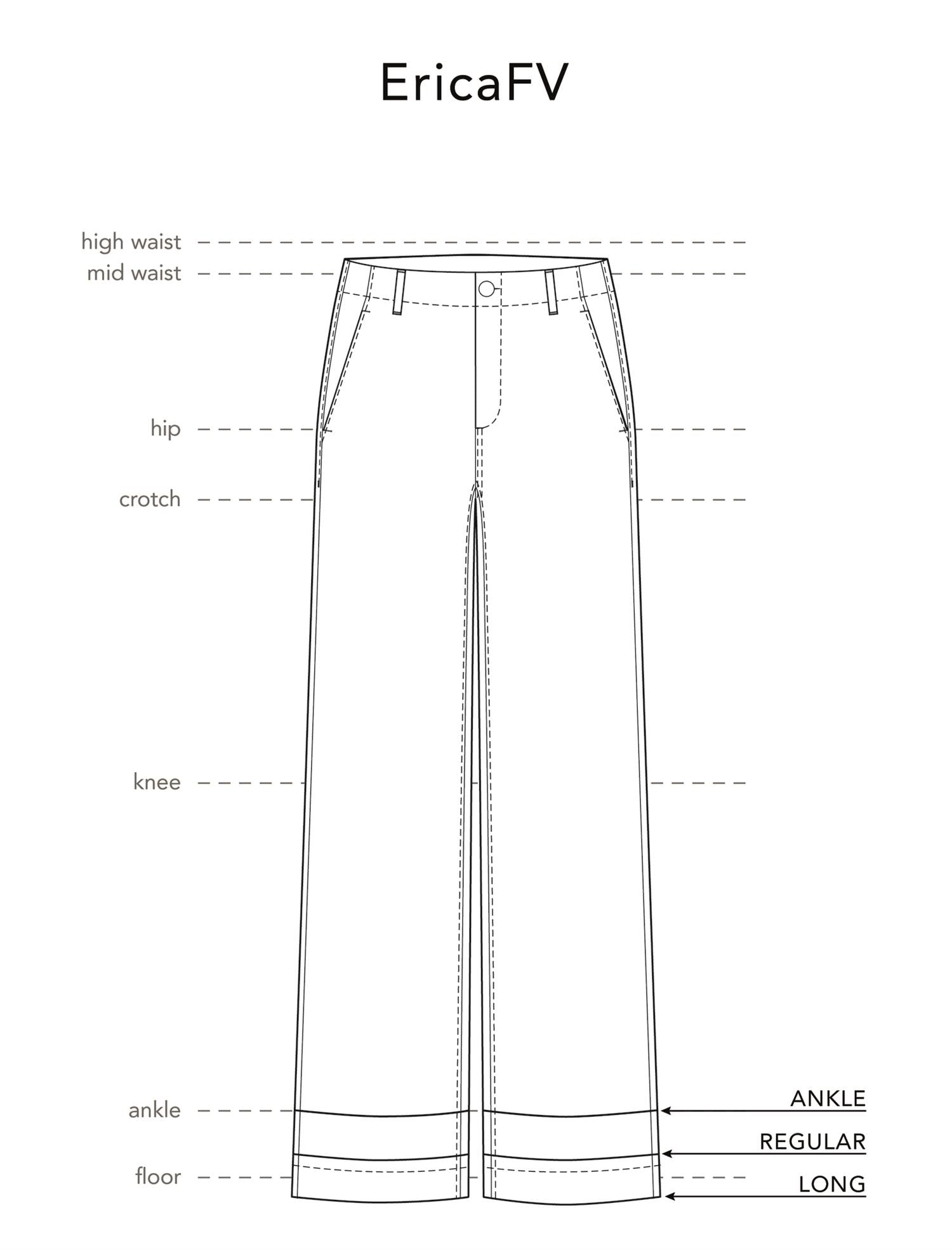 Fem par Five Units EricaFV jeans i denim, synlige med klassisk passform og lyseblå vask i et detaljert bilde.