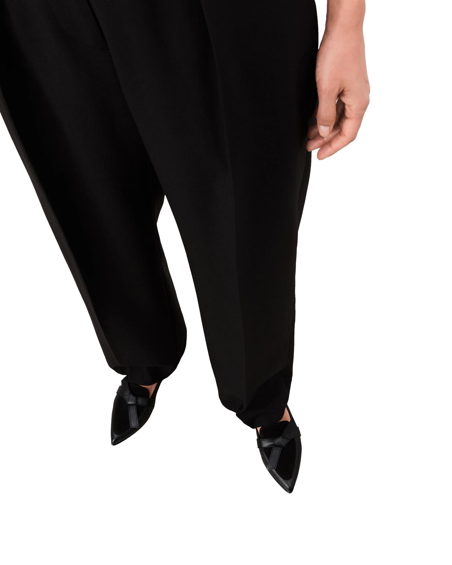 Flattered Ally Leather/Suede Black Sko Sort - chrismoa.no