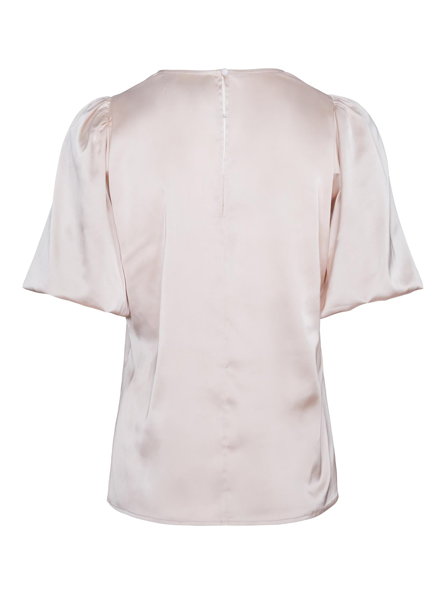 Haust Button Blouse Bluse Lys-Beige - chrismoa.no