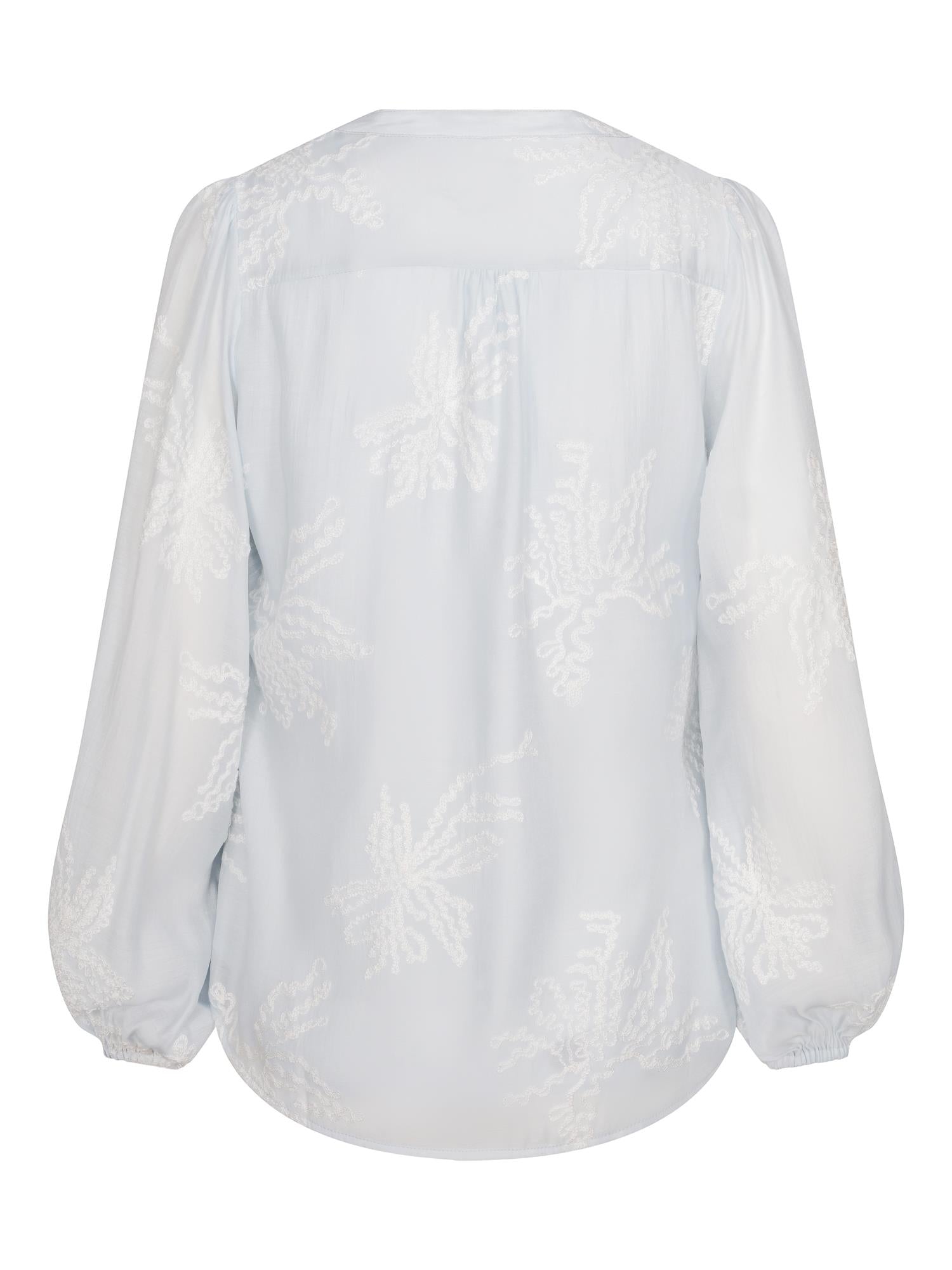 Haust Button shirt Bluse Lyseblå - chrismoa.no